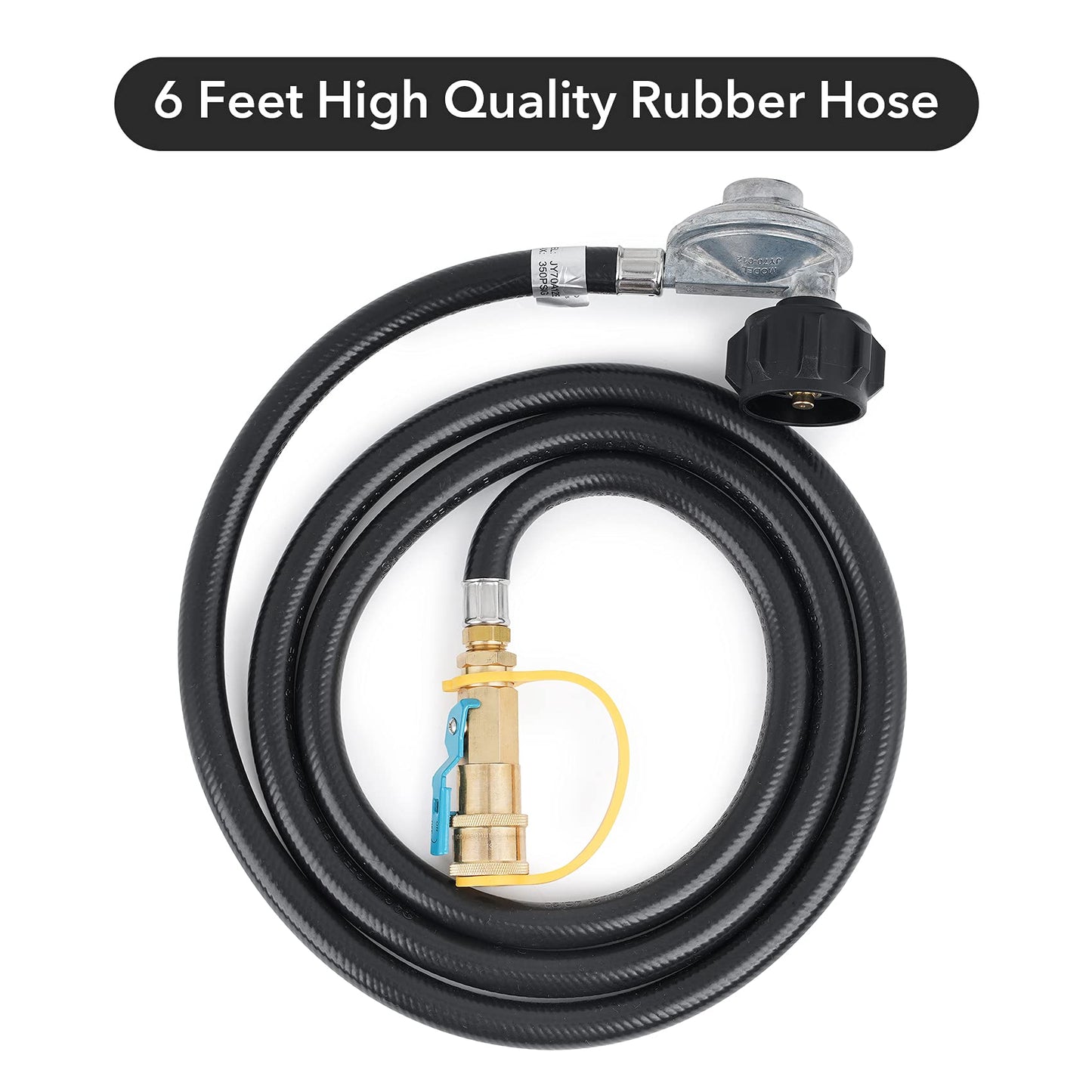 Stanbroil 6 Feet Propane Regulator Hose with 1/4" Female Quick Connect x Acme Nut