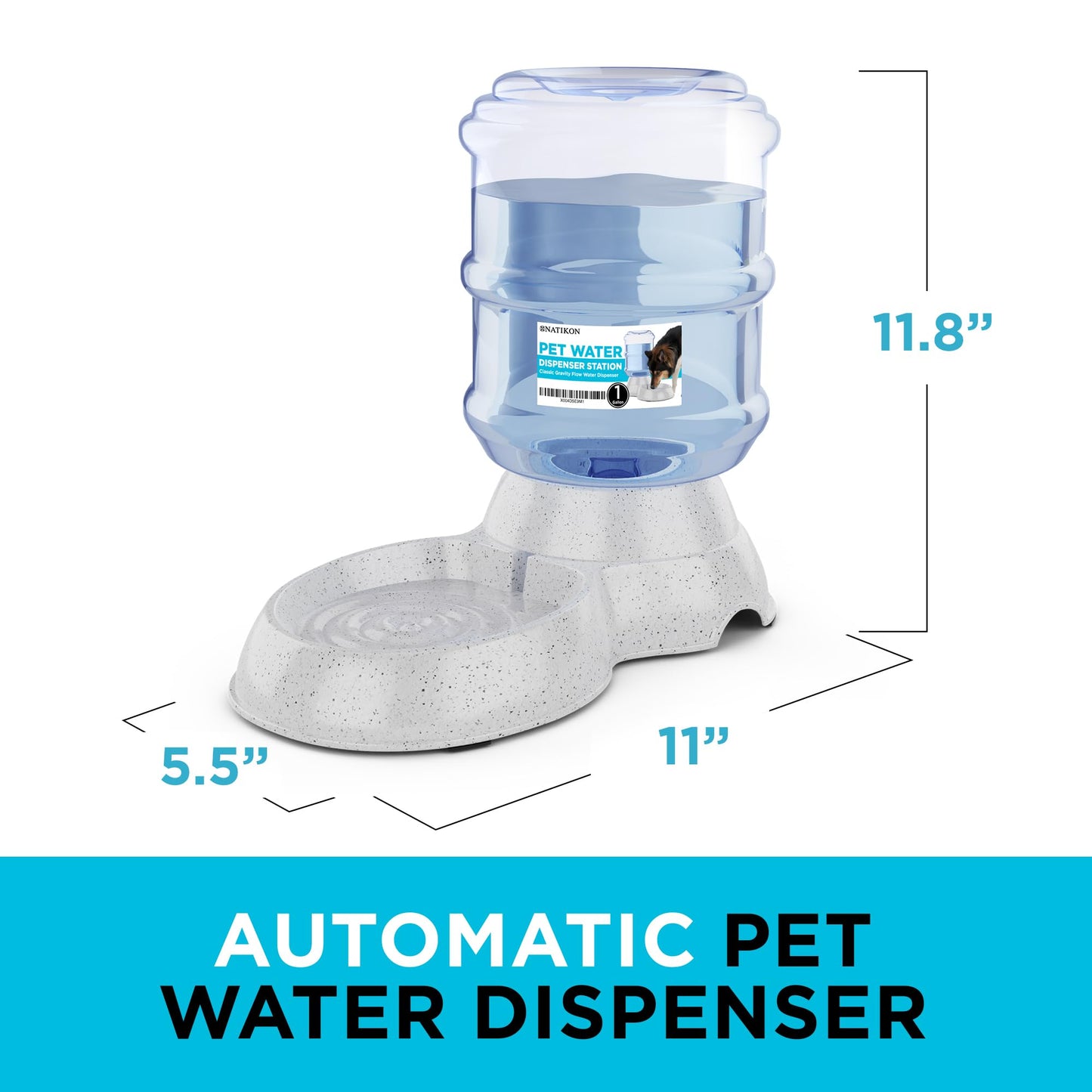 Automatic Pet Waterer Dispenser with BPA-Free Design – 1 Gallon Capacity, Convenient Waterer Solution Ideal for Dogs and Cats Small and Large Pets