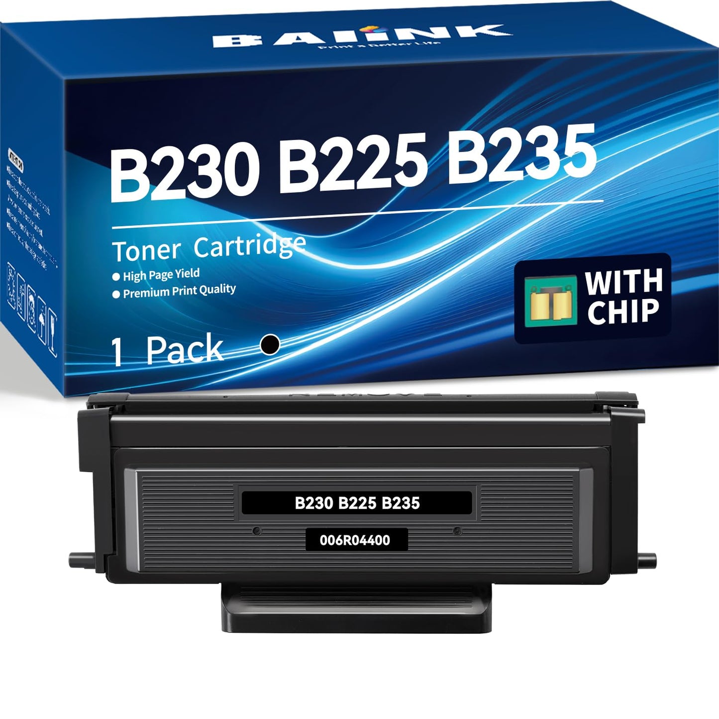 BAIINK B230 B225 B235 Toner Cartridges 1 Pack Compatible with Xerox B230 006R04399 006R04400 006R04401 for B225 B235 B230 B225DNI B235DNI B230DNI Printers (with Chip)