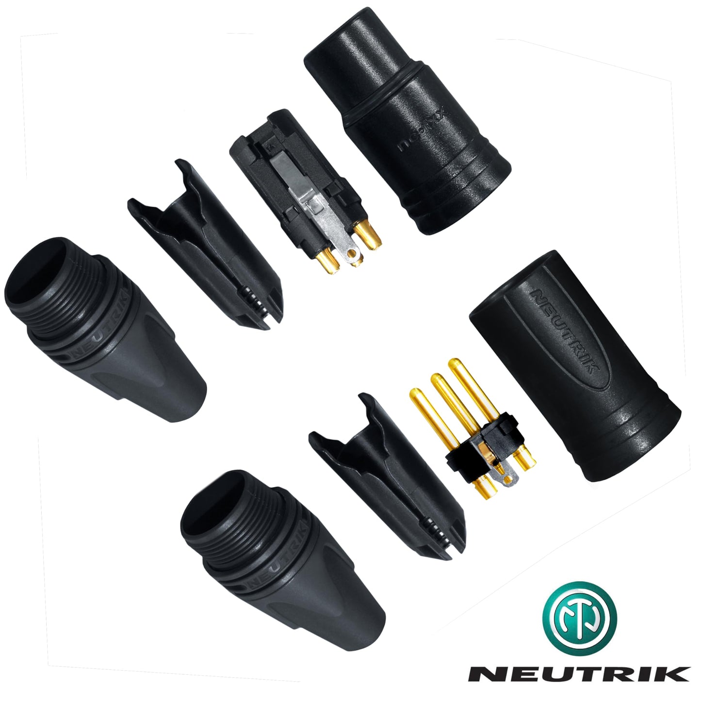 2 Units - 10 Foot - WBC-PRO-Quad Ultra-Silent Ultra-Flexible Balanced Star-Quad Microphone Cable with Neutrik Male & Female XLR Plugs & Black Tweed Jacket