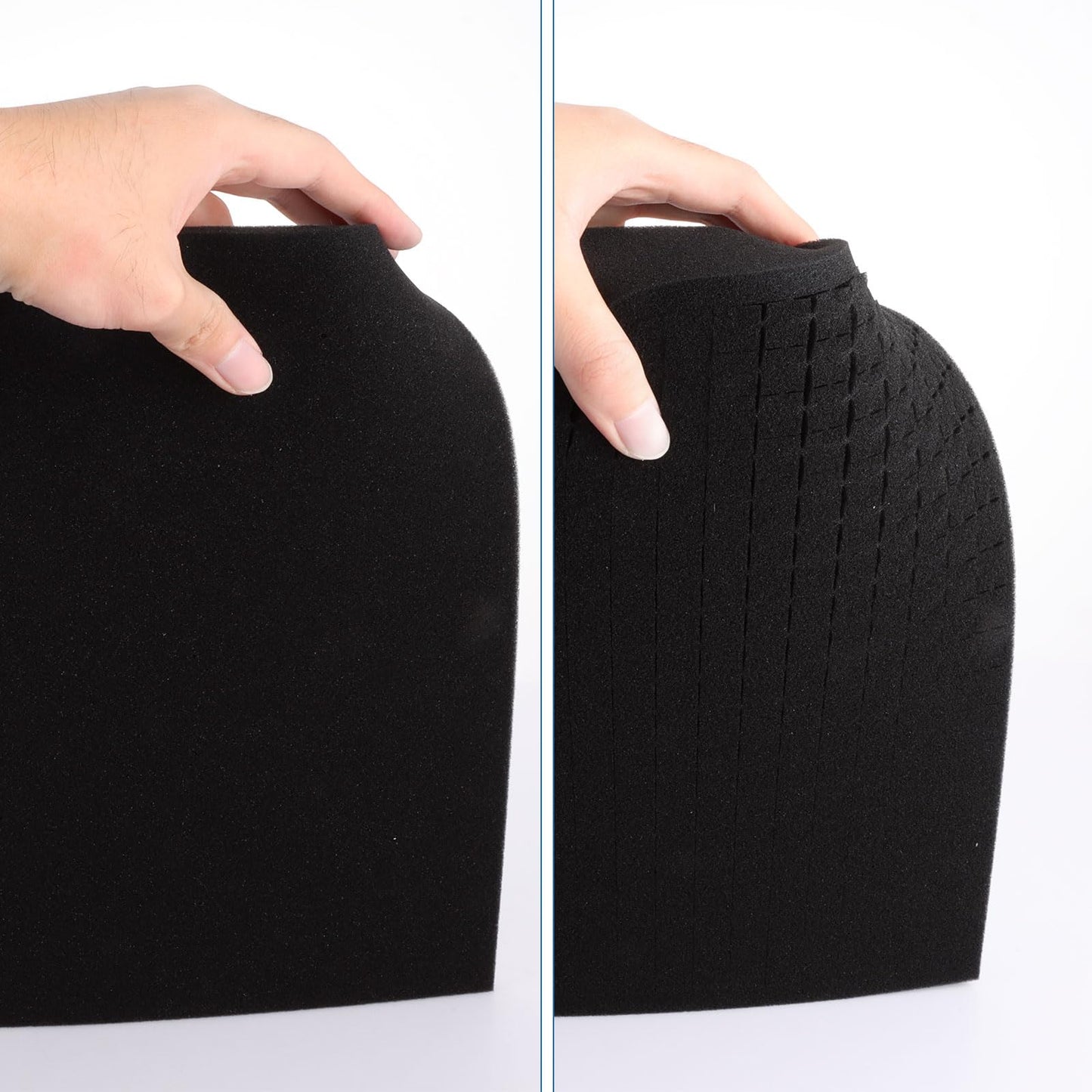 Acrux7 6 PCS Pick Apart Foam Insert, 16 x 12 inch in 2 Thickness (2 inch & 0.4 inch) Pre-Cut Tool Box Foam Polyurethane Padding Sheet for Board Game, Toolbox, Drawer, Pick and Pluck (Black)