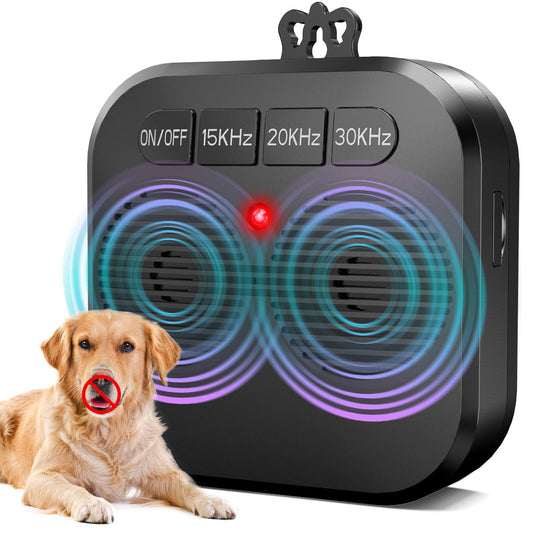 Anti Barking Device for Dogs, Rechargeable Ultrasonic Bark Box with 3 Modes Stop Barking, Safe & Effective Ultrasonic Dog Barking Deterrent Devices Home Gard Garden Use Up to 33 FT Range
