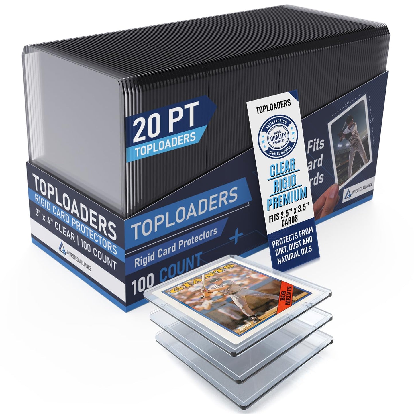Premium Top Loaders for Cards | Hard Top Loader Trading Card Sleeves. Sports and Baseball Card Sleeves Hard Plastic. Clear Toploaders for Cards. Toploader Protectors Plastic (20PT - 360PT)