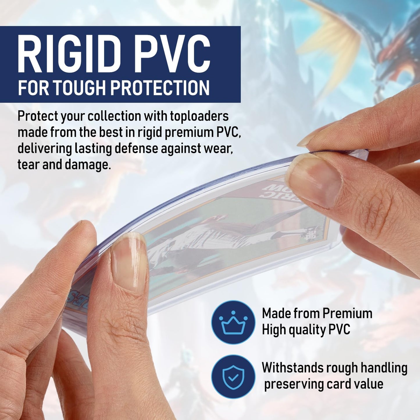 Premium Top Loaders for Cards | Hard Top Loader Trading Card Sleeves. Sports and Baseball Card Sleeves Hard Plastic. Clear Toploaders for Cards. Toploader Protectors Plastic (20PT - 360PT)