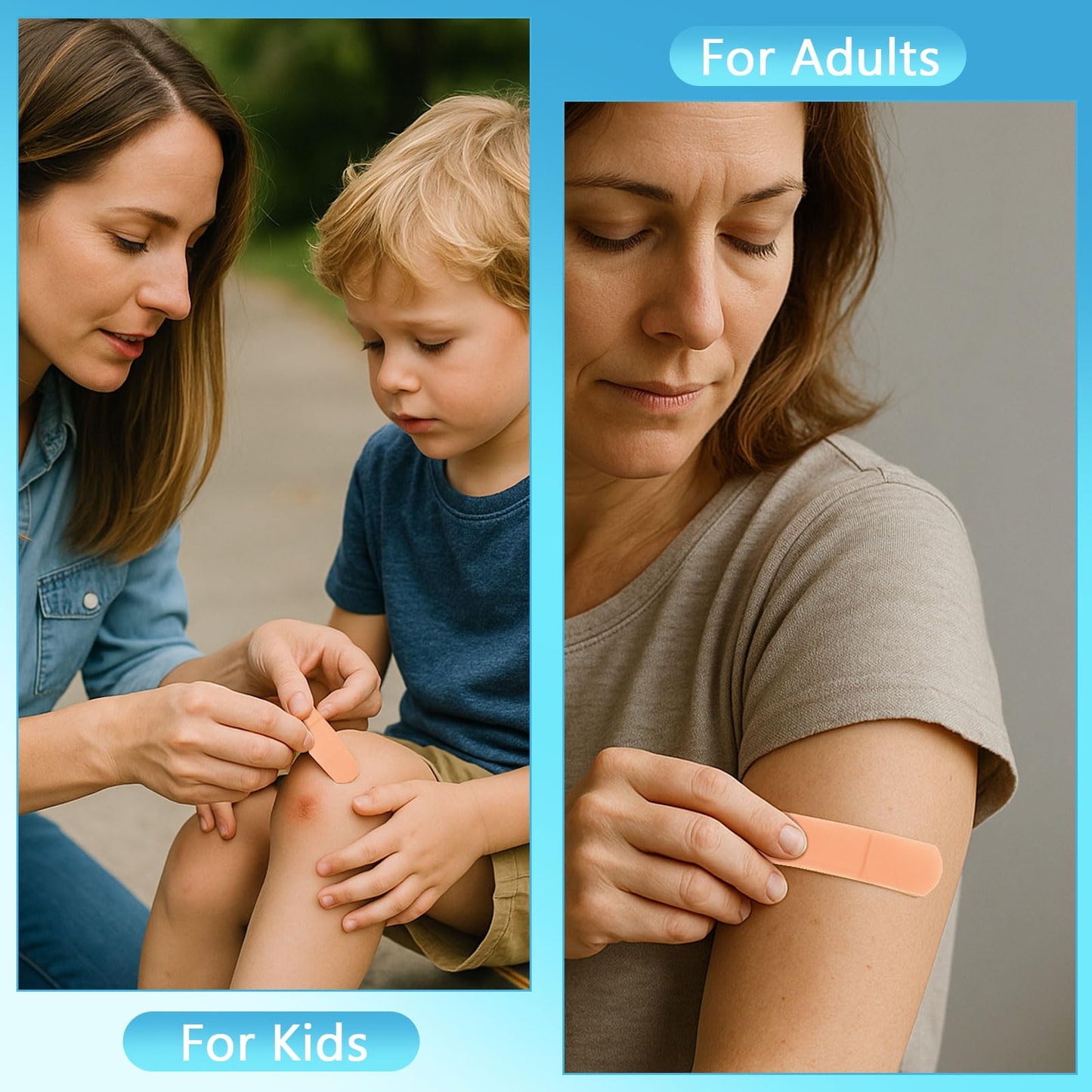 3000 Pcs 1" x 3" Adhesive Bandages Bulk Breathable Adhesive Bandages Waterproof Bandages for Homeless Care Supplies Donation Sensitive Skin Nurses Businesses Travel First Aid Kits