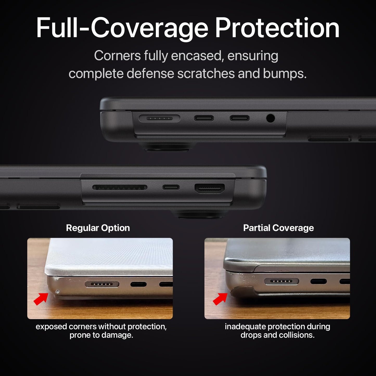 Soonjet for MacBook Pro 14 inch Case 2025-2021 M5 M4- M1 [100% Match Official Color] A3434 A3112 A3185 A3401 A2992 A2918 A2779 A2442 Hard Case Matte Cover for Laptop - Space Black Clear