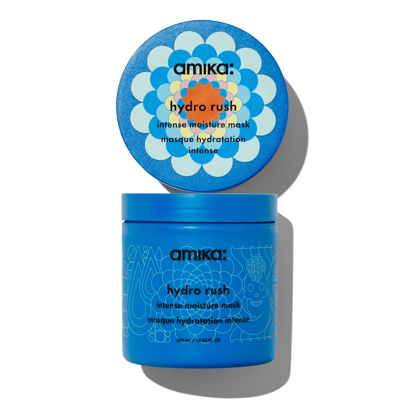 amika Hydro Rush Intense Moisture Mask with Hyaluronic Acid, 500ml