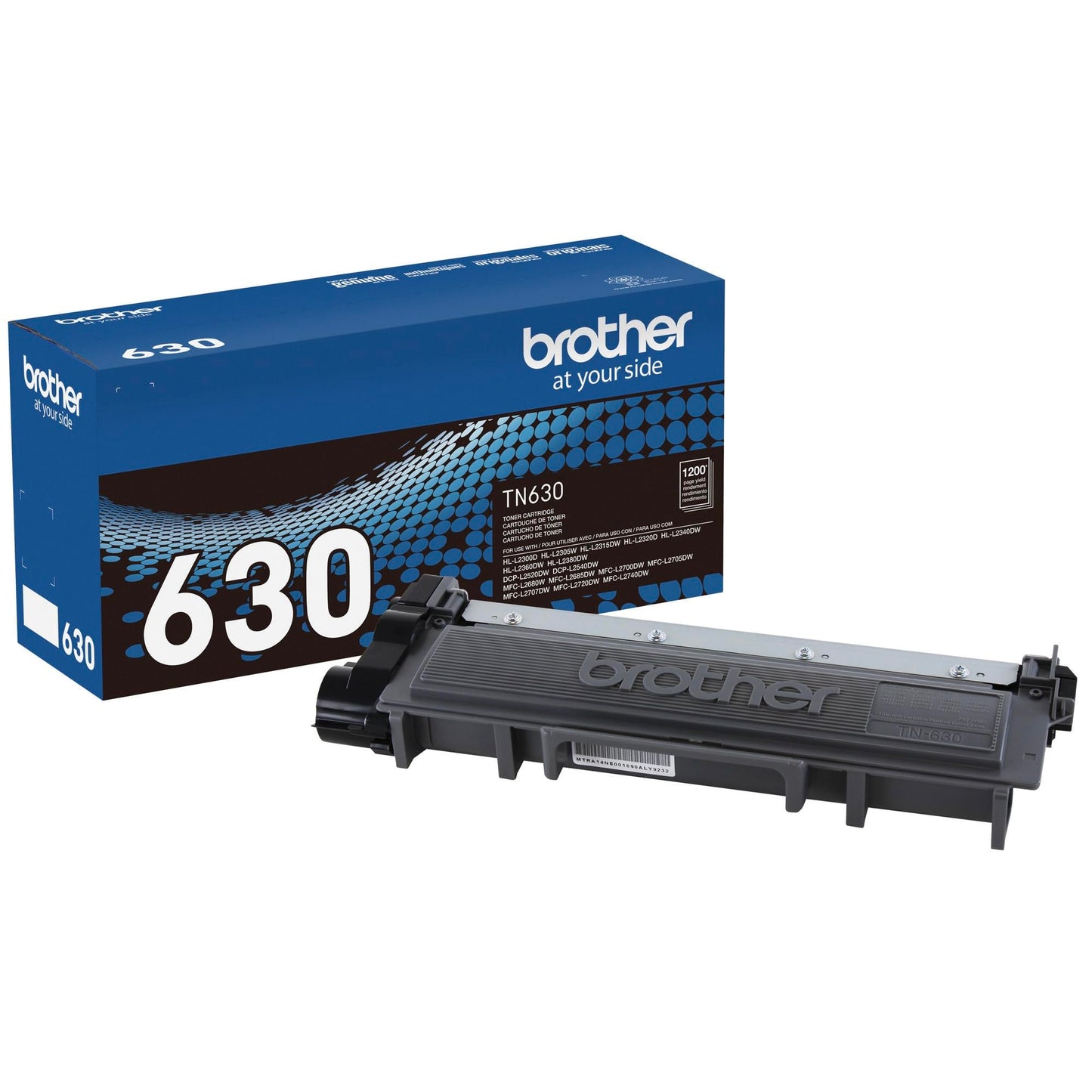 Brother Original TN630 Standard Yield Black Toner Cartridge, Original Toner Replacement cartridges, Toner for Brother Laser Printers HL-L2320D, DCP-L2520DW, MFC-L2700DW, MFC-L2720DW and More