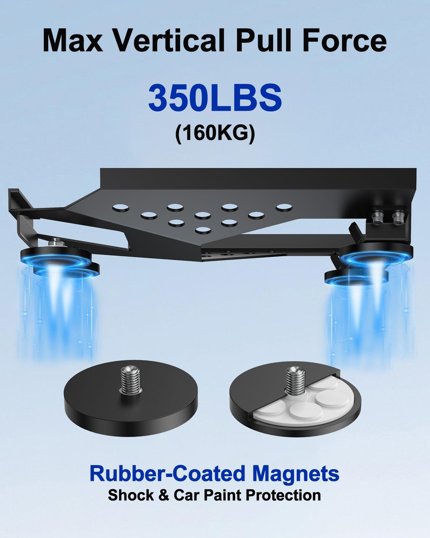 for Starlink Mini Mount, Magnetic Starlink Mini Car Mount Base Suction Cup Accessories Truck RV Flat Rack Roof Sunroof Kit Boat V4，for Camping, High-Speed & Extreme Conditions (Black)