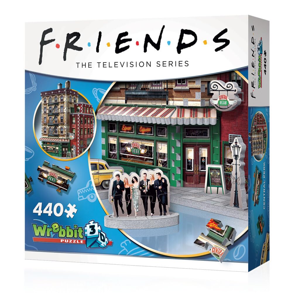 Wrebbit3D Friends 3D Puzzle Model of Central Perk | 440 Real Jigsaw Puzzle Pieces | Build The Iconic Cafe from The Hit TV Series