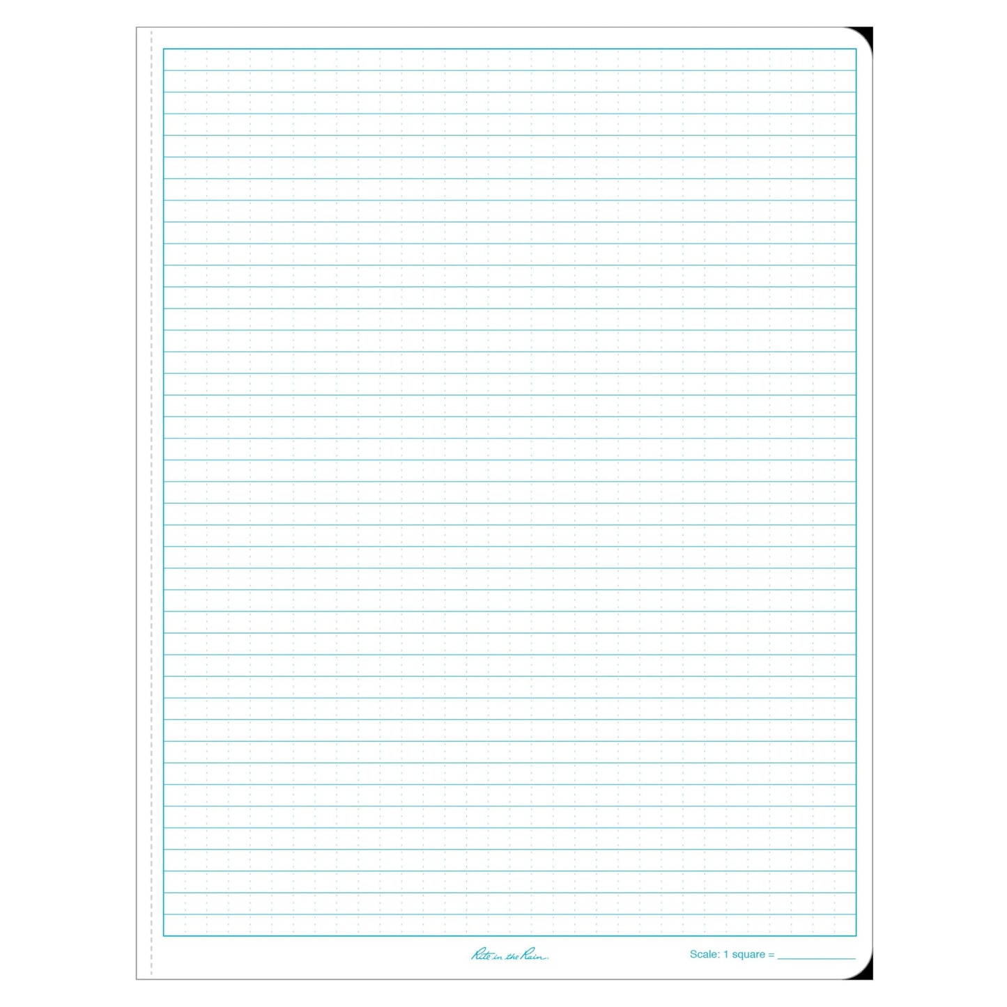 Rite in the Rain Weatherproof Hard Cover Notebook, 8 3/4" x 11 1/4", Yellow Cover, Universal Pattern (No. 370F-MX)