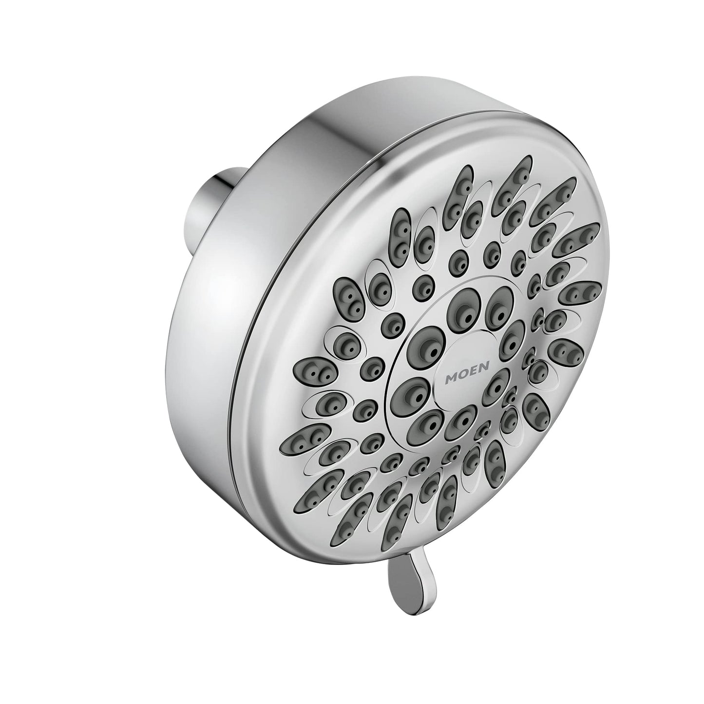 Moen 20090 Five-Function 3.75" Diameter Spray Head Wallmount Showerhead, Chrome
