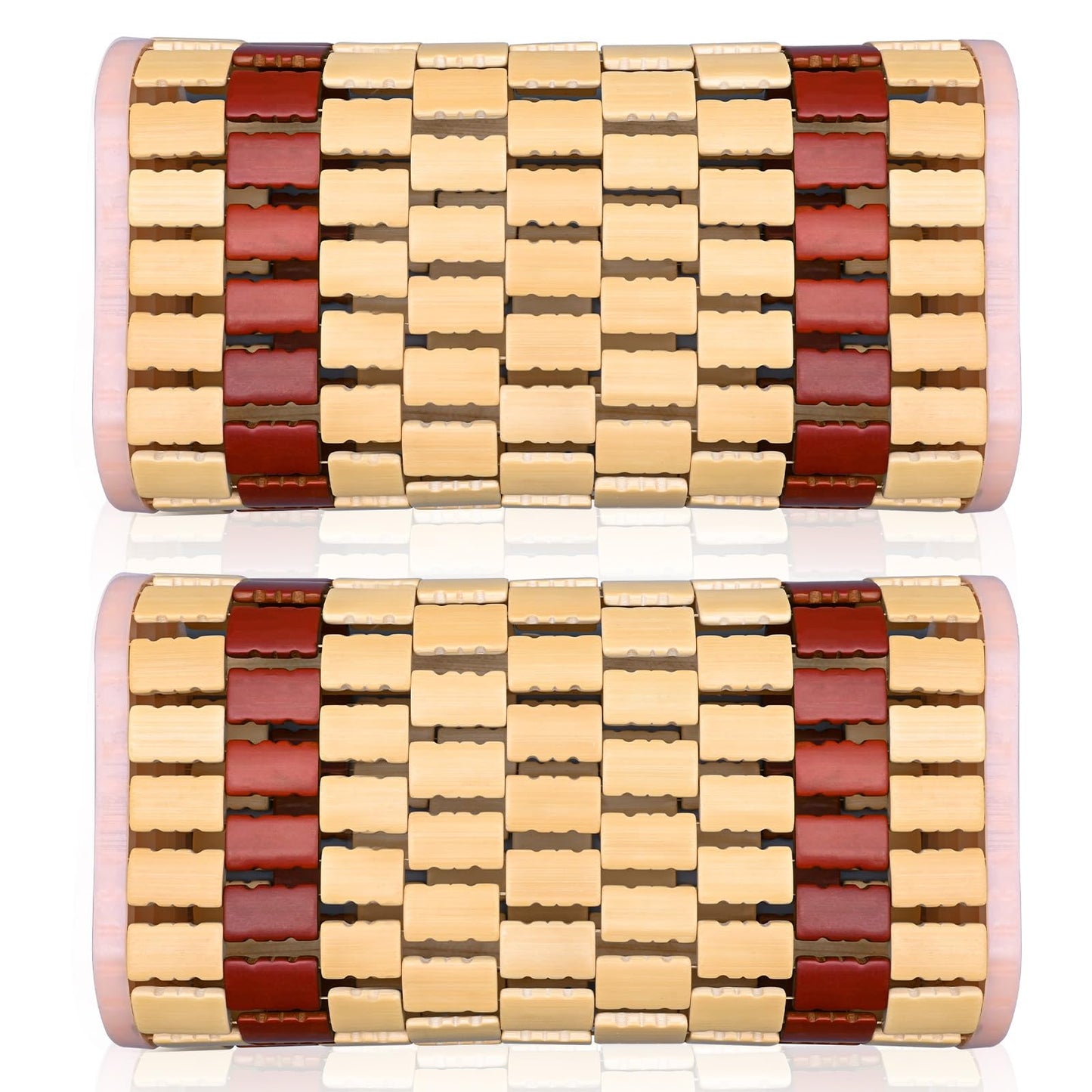 2 Pack Bamboo Sauna Headrest Pillow Natural Wood Sauna Backrest Sauna Neck Rest for Head Support Cool Room Spa Gym Sauna Accessories Steam Rooms Hollow Pillow for Household Relaxing Rest Body