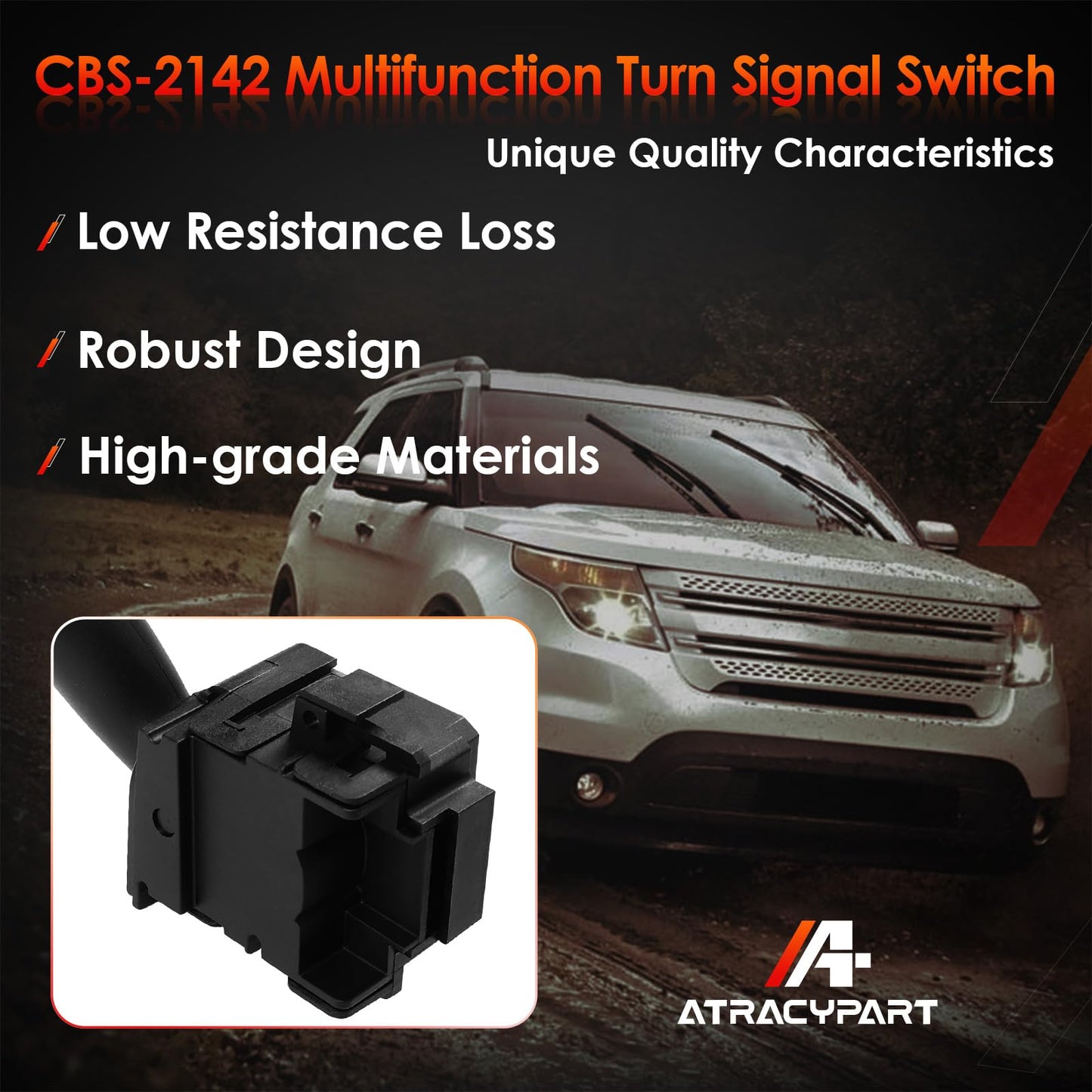 Multifunction Turn Signal Switch | Replacement for 2011-2012 Ford Edge Explorer & Lincoln MKX | Replaces# CBS-2142, SW8462, BT4Z13341AA