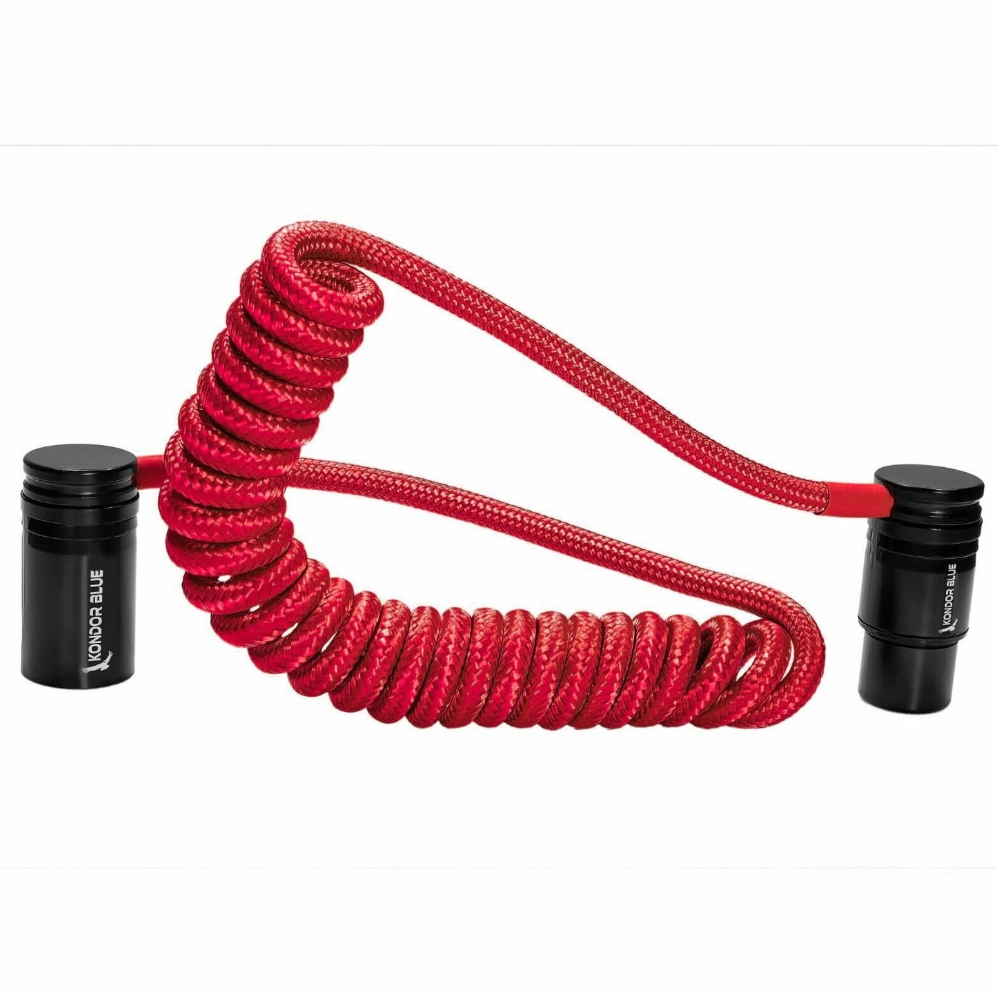 KONDOR BLUE | 12" to 24" Coiled Low Profile Braided XLR Cable | for Cameras, Microphones, Studio Audio | Red