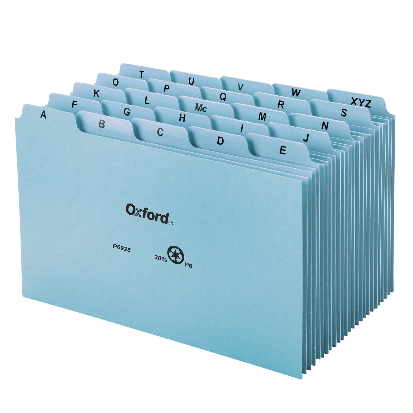 Oxford Heavy Weight Index Card Guides, 6 x 9 Inches, Alphabetical A-Z Dividers, Great Recipe Card Organizer, 25-Set (P6925)