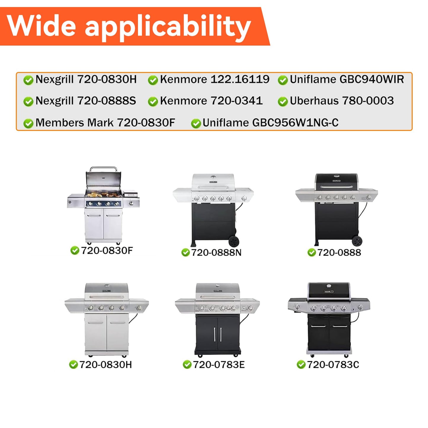 Cooking Grates for Nexgrill 720-0830H 720-0830D 720-0783E 720-0783C 720-0888 Grills 17 Inch Stainless Steel Cooking Grid Grate for Home Depot Nexgrill 4 and 5-Burner Gas Grill, 17" x 13 1/5" 2pcs
