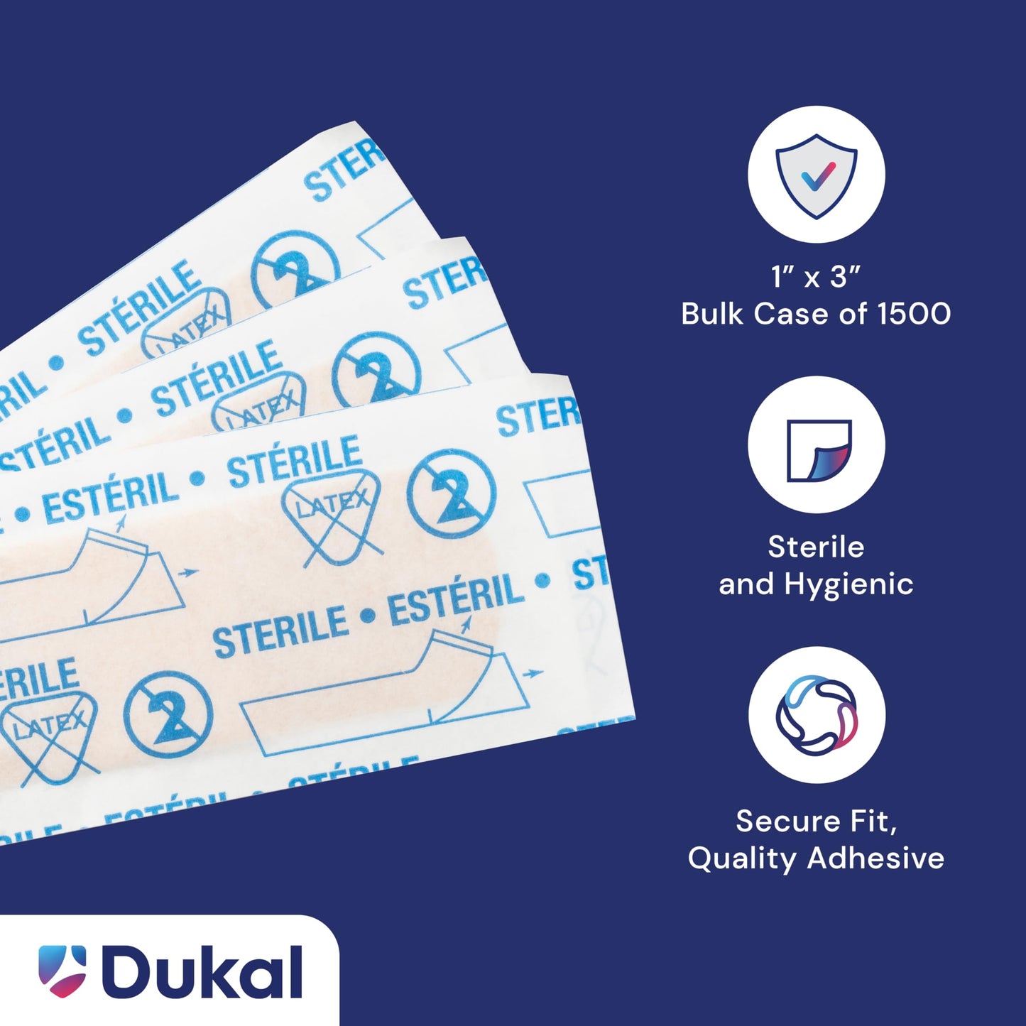 American White Cross 1314000 Sheer Adhesive Strips, Sterile, 1" x 3" Bulk, 150/Tray, 10 Tray/Case (Pack of 1500)