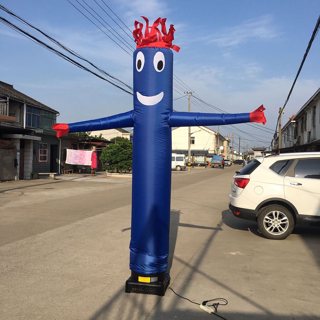 20ft Advertising Inflatable Tube Man Blow Up Giant Fly Puppet Waving Arm Guy Decorative Signs for Business Store Party (Not Include 18" Blower)