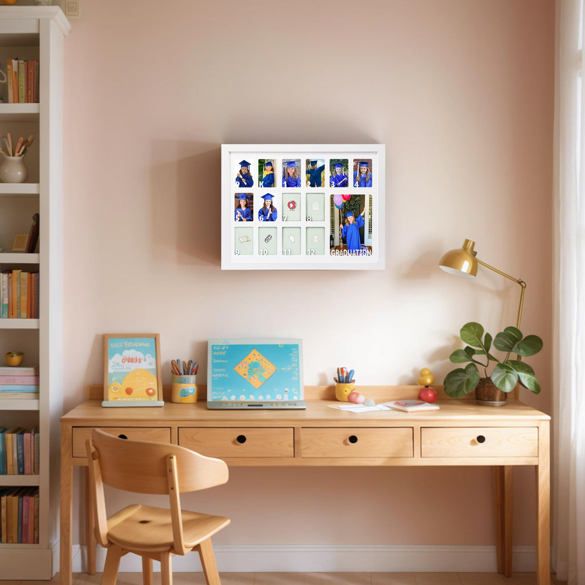 GMFrames School Days Photo Frames Prek-12x16 for Pre-School & Kindergarten to 12th Grade White 2 Pack