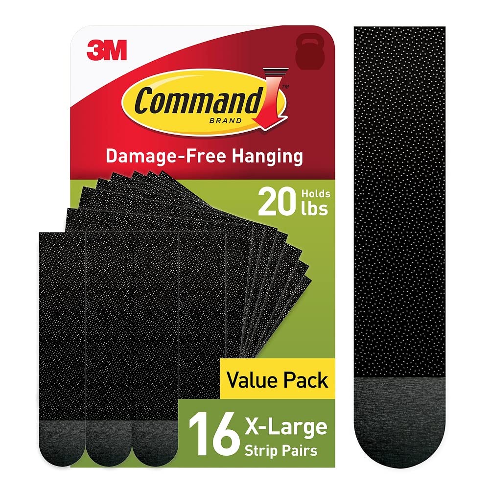 Command 17217BLK-16NA Hanging Strips Black