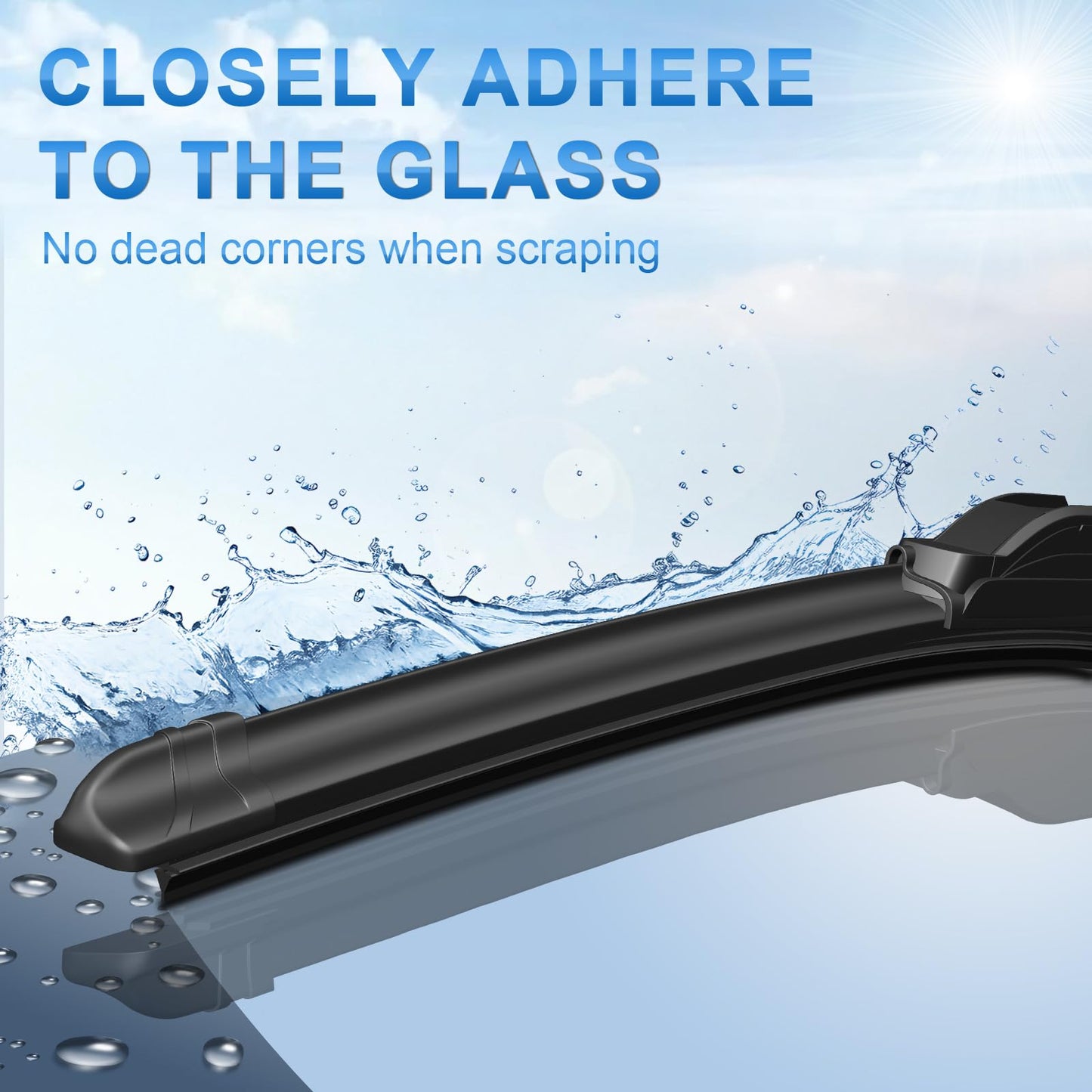 Windshield Wiper Blades Replacement for Nissan Kicks 2023 2022 2021 2020 2019 2018 Original Factory Quality Front Rear Wipers Blade Set for My Car - 26" 16" 12" (Pack of 3)