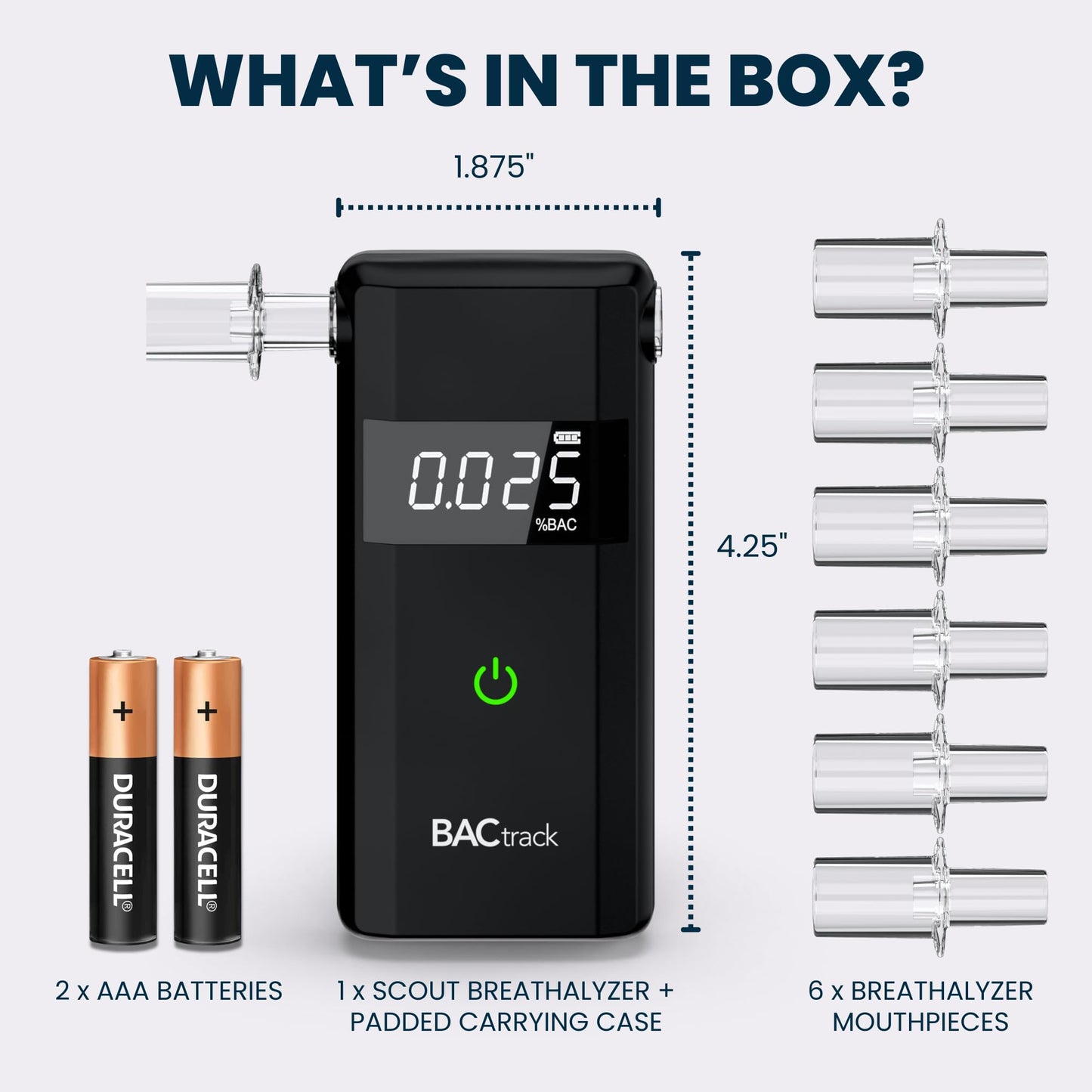 BACtrack Scout Breathalyzer | Professional-Grade Accuracy | DOT & NHTSA Compliant | Portable Breath Alcohol Tester for Personal & Professional Use