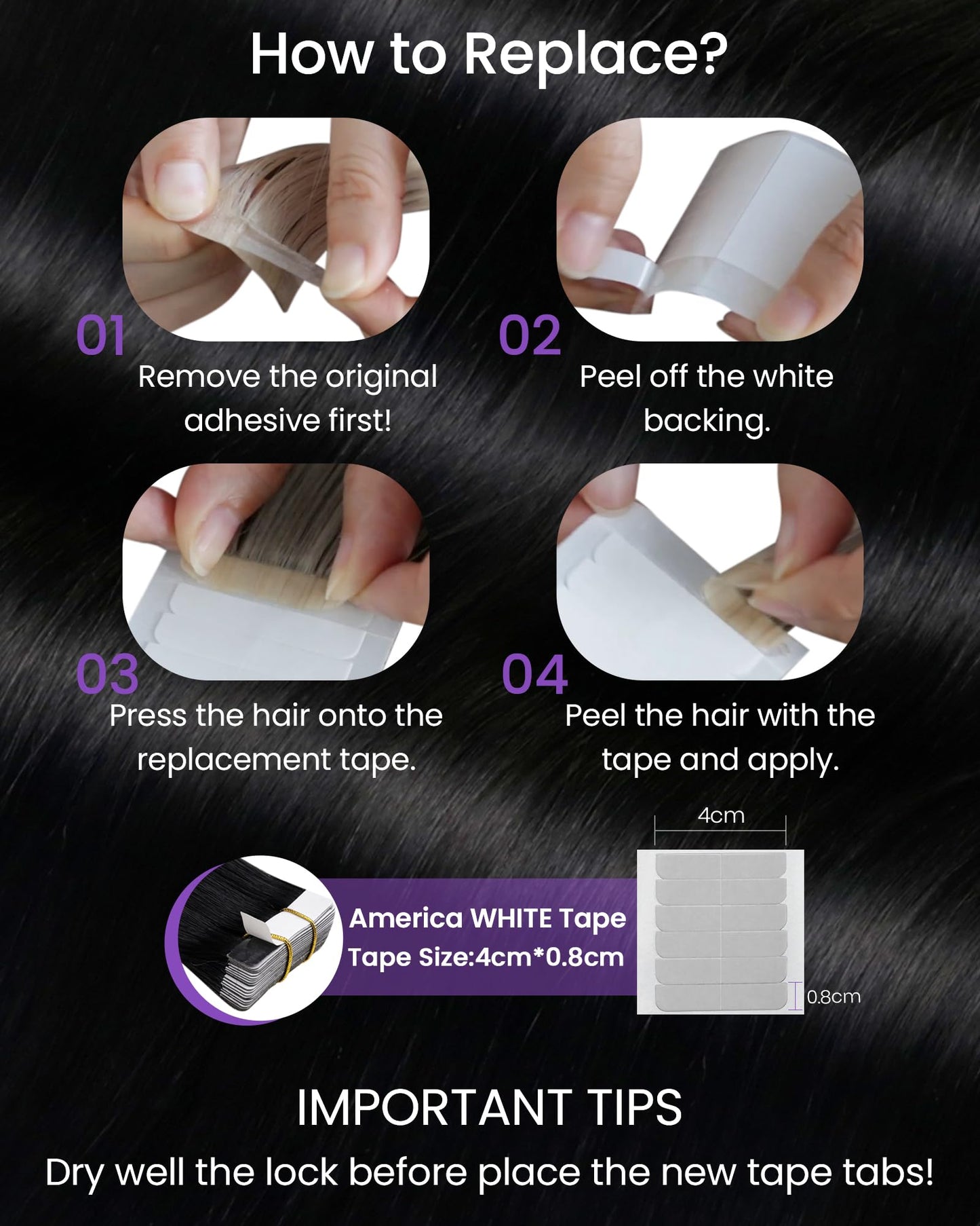 LaaVoo Tape in Hair Extensions Black Human Hair Tape in Extensions 20 Inch Jet Black Hair Extensions Real Human Hair Tape in Silky Straight Tape Extensions Human Hair 20pcs 50g
