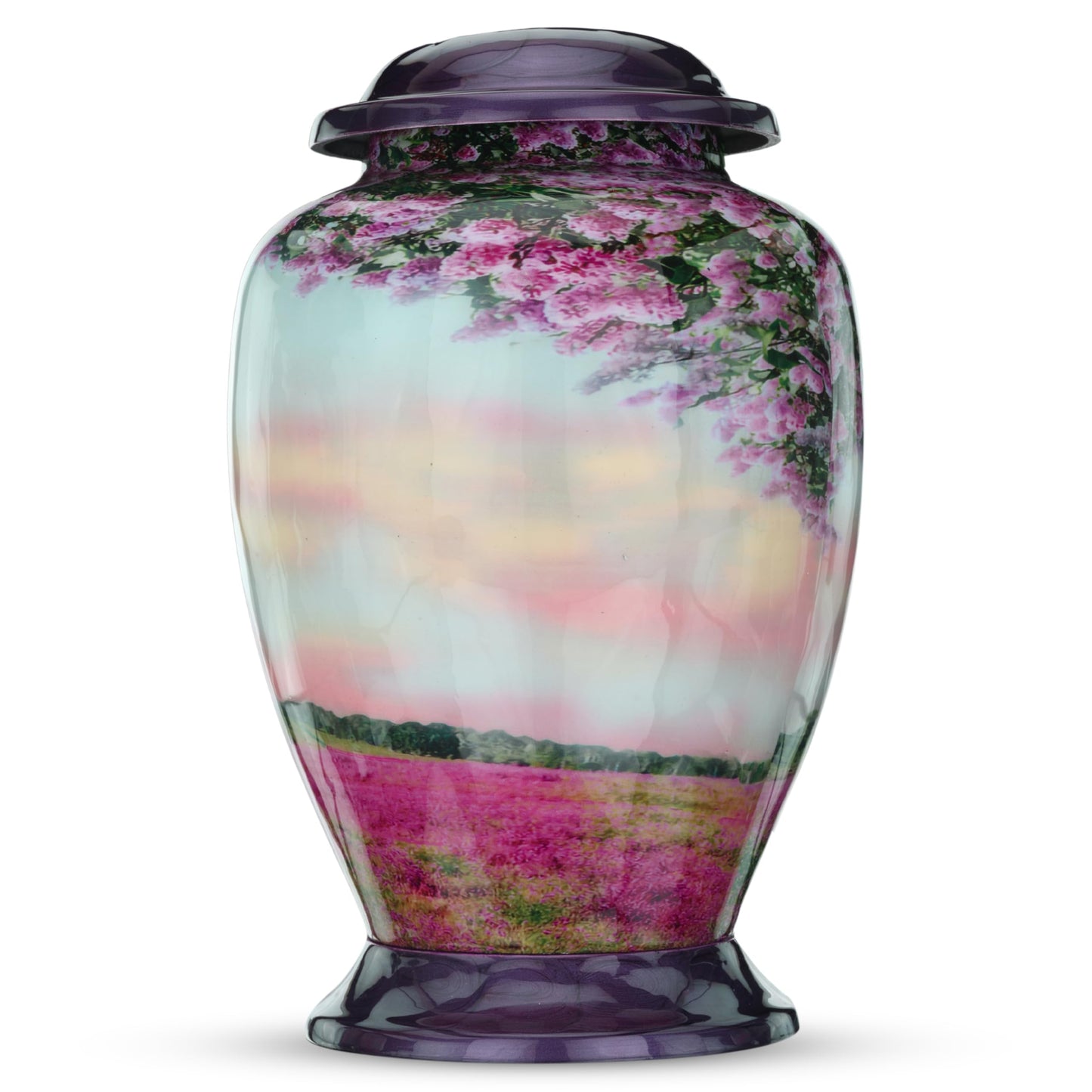 Purple Beutiful Large Urn for Ashes Adult Male - Cremation Urns for Human Ashes Adult Man - Cremation Urns for Ashes - Funeral/Burial Urns - Decorative and Keepsake ERN, Earns, 220 Cu in Volume