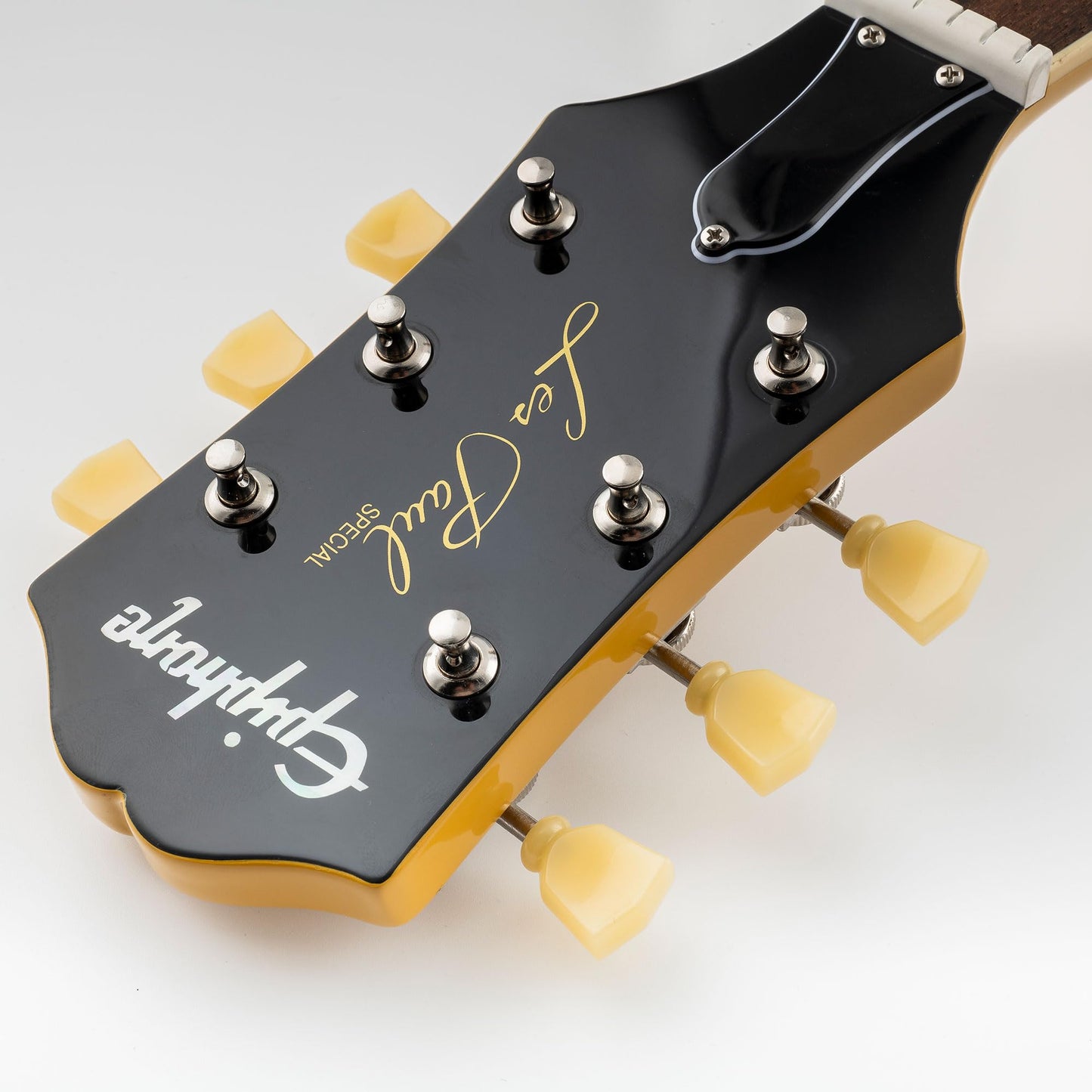 Musiclily Pro 3L+3R Vintage Guitar Locking Tuners Guitar Tuning Pegs Keys Machine Heads Set Replacement for Les Paul LP SG Style Electric or Folk Acoustic Guitar, Nickel with Cream Keystone Button