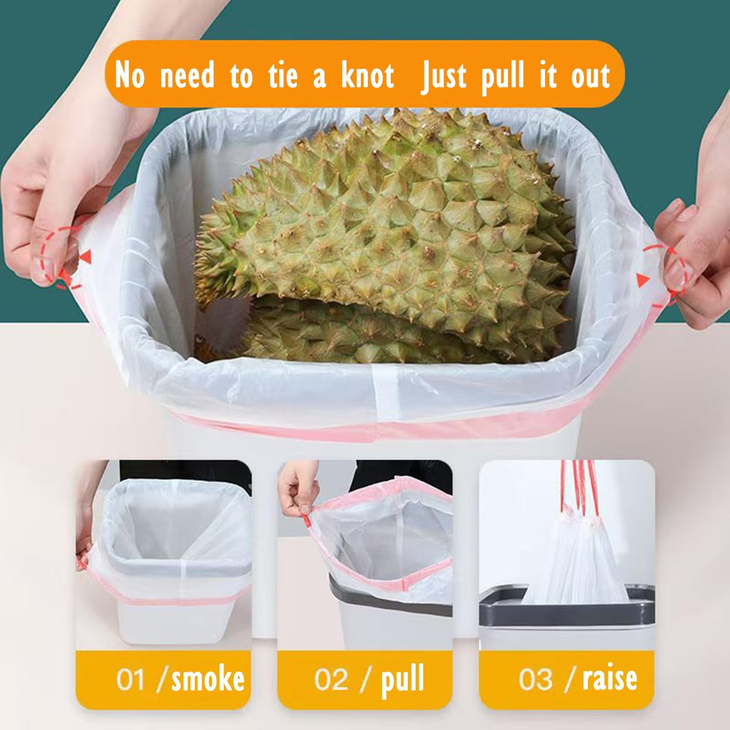 GoodFinely Ultra Thick Heavy Duty Plastic 16-18 Gallon Drawstring Trash Bags White Leak Proof Large Garbage Bags for Tall Kitchen Home Office Outdoor (18 Gallon Drawstring Trash Bags)