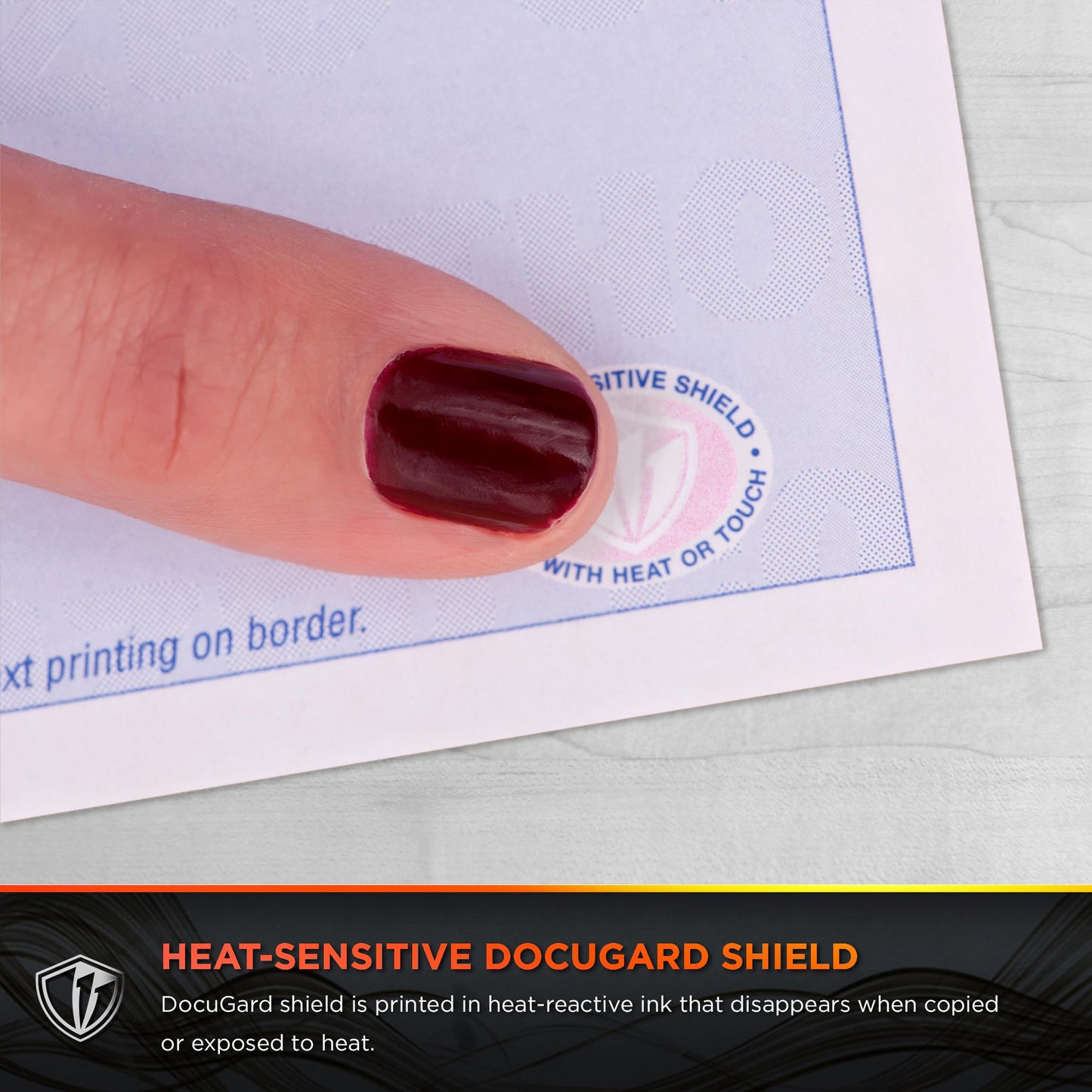 DocuGard Advanced Blue Multi-Purpose Security Paper - Fraud Prevention - 7 Security Features - Laser & Inkjet Printer Compatible - 8.5" x 11“ - 24 lb - 500 Sheets (04546)