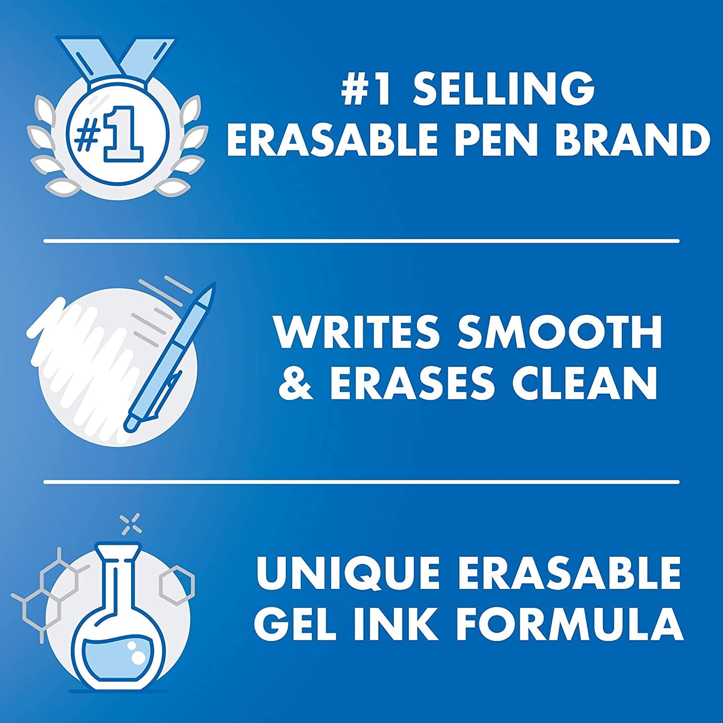 PILOT FriXion Clicker Erasable, Refillable & Retractable Gel Ink Pens, Fine Point, Assorted Color Inks, 10-Pack Pouch (11336)