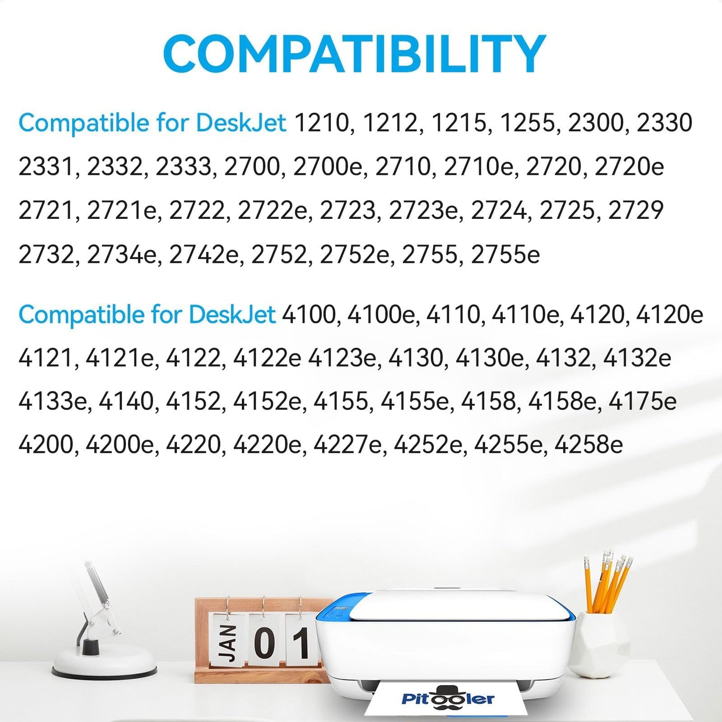 67XL Ink Cartridges Compatible for HP 67 Ink Cartridges Combo Pack Black Color Fit for Deskjet 2855e 4255e 2700 2755e 2734e 2842e 4255e 2827e 2723e 4155e 2742e Envy 6455e 6055e 6000 Printer