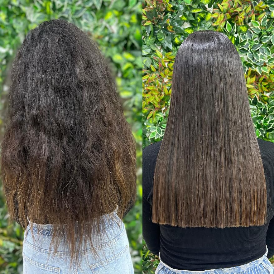 Keratin Research Brazilian Keratin Hair Treatment Straightening Long Lasting Organic Natural Results containing Argan Oil Collagen Filler Proteins Blowout Complex Keratina Brasilera (4x 300ml Large Kit)