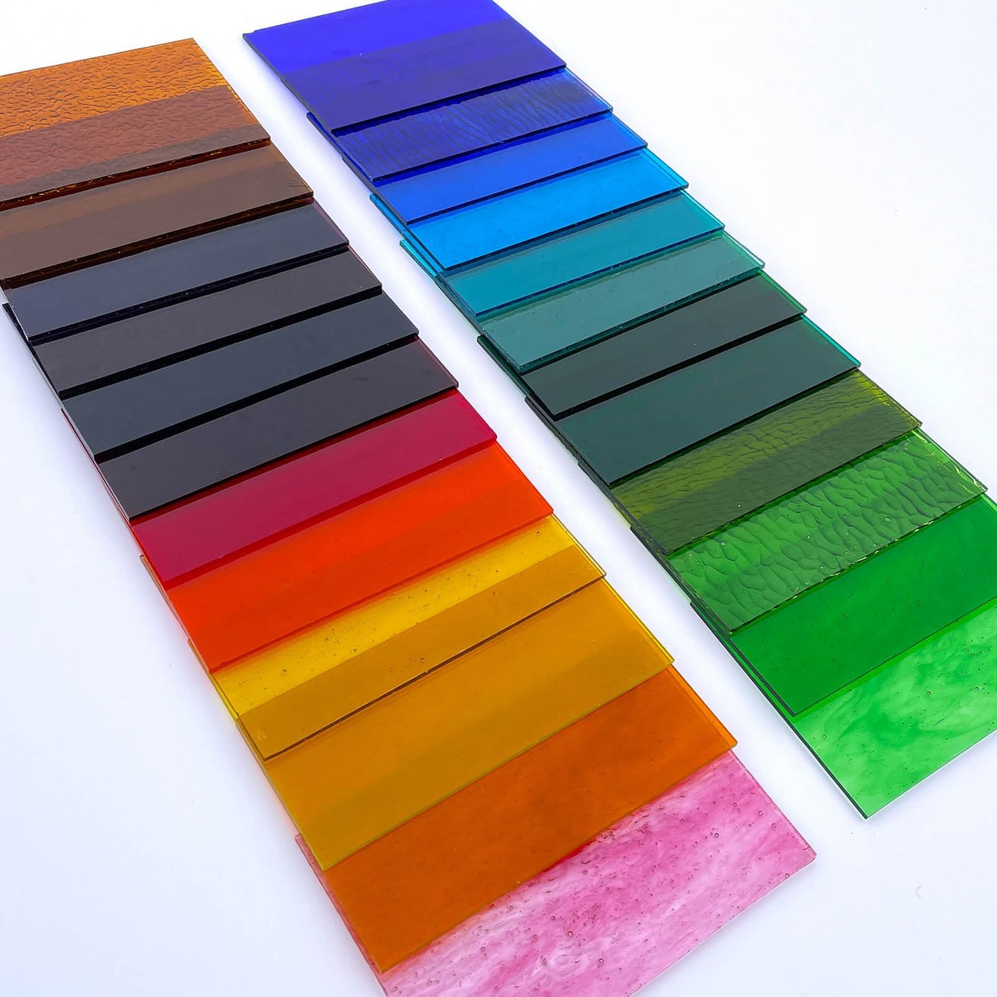 LITMIND 24 Sheets Transparent Cathedral Stained Glass Variety Pack – 4 x 6 Inch Vibrant Rainbow Art Glass for Suncatchers, Mosaics & DIY Crafts