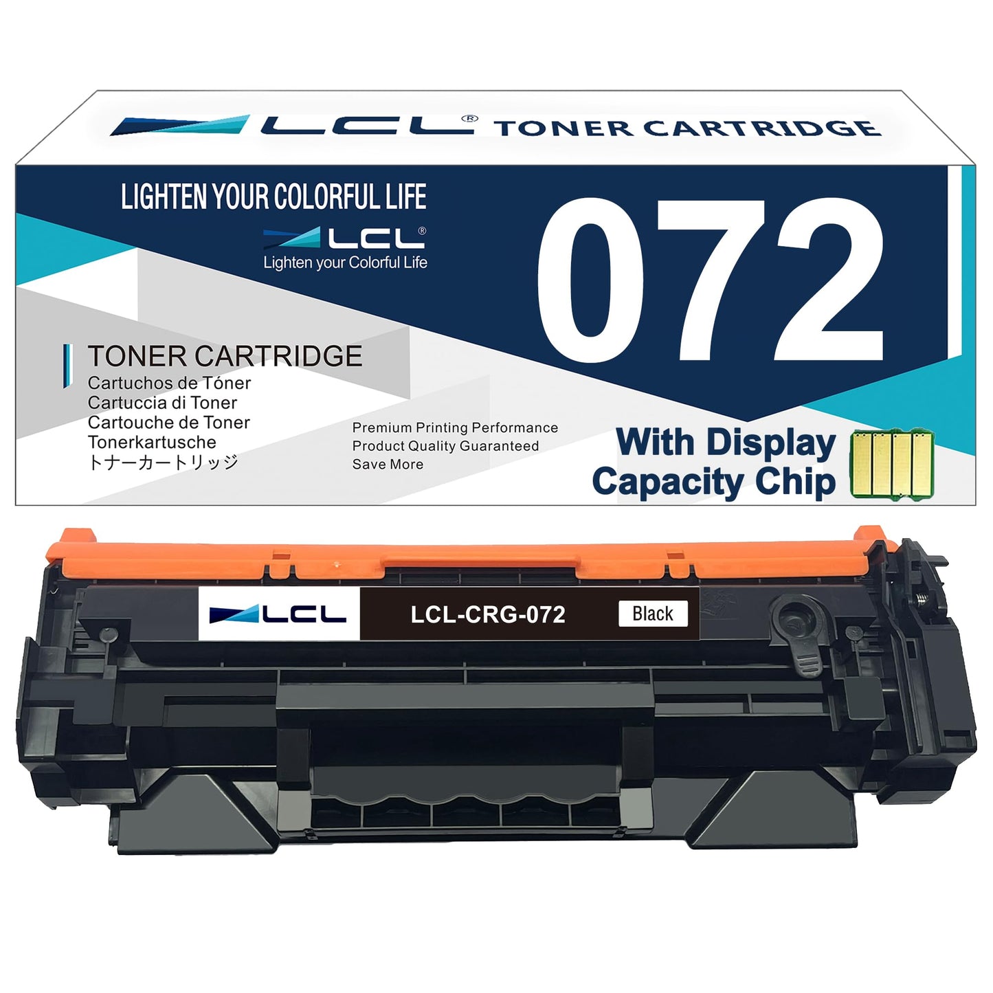 (Indicate Toner Level) LCL CRG-072 Black Toner Cartridge Replacement for Canon 072 072H CRG072H Replacement for Canon imageCLASS MF280 MF284dw MF286dw MF287dw MF288dw MF289dw LBP171dw LBP172dw (1Pack)