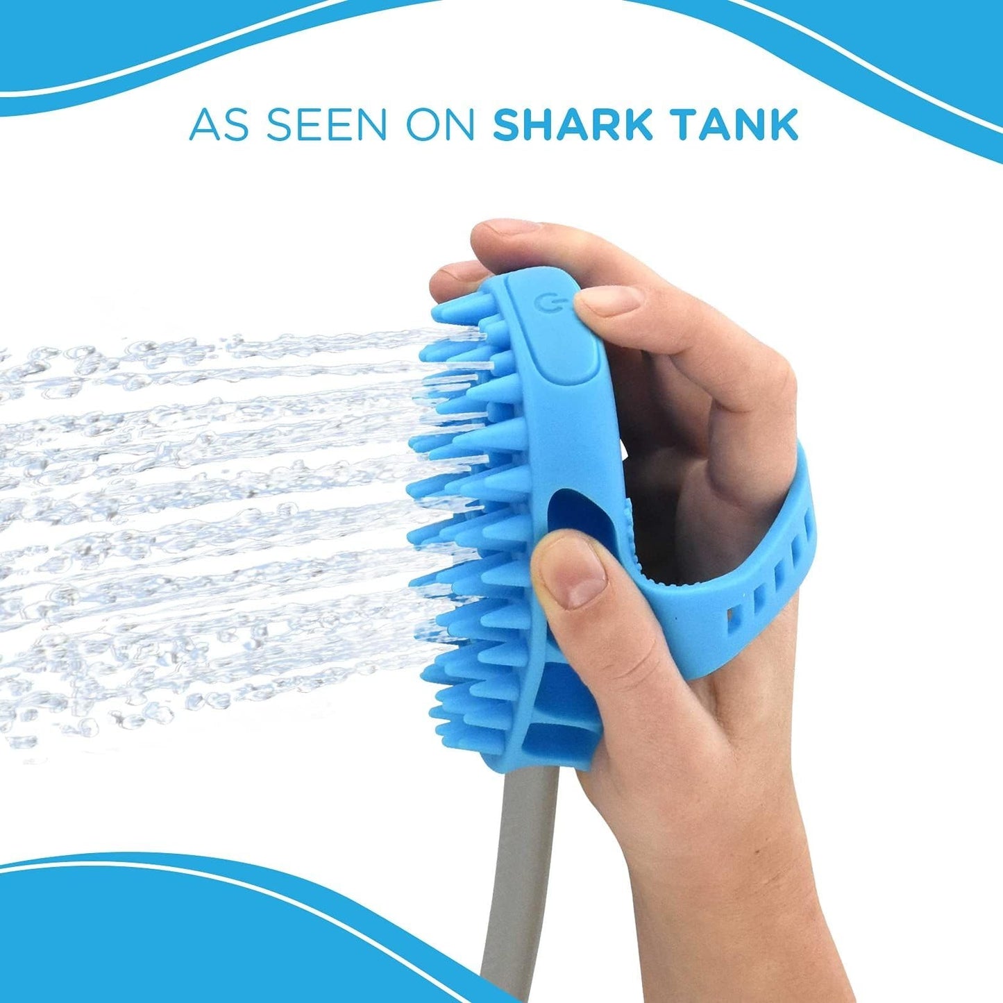 Aquapaw Dog Bath Brush Pro Sprayer and Scrubber Tool in One - Indoor/Outdoor Dog Bathing Supplies - Pet Grooming for Dogs or Cats with Long and Short Hair - Wash Hose and Shower Attachment