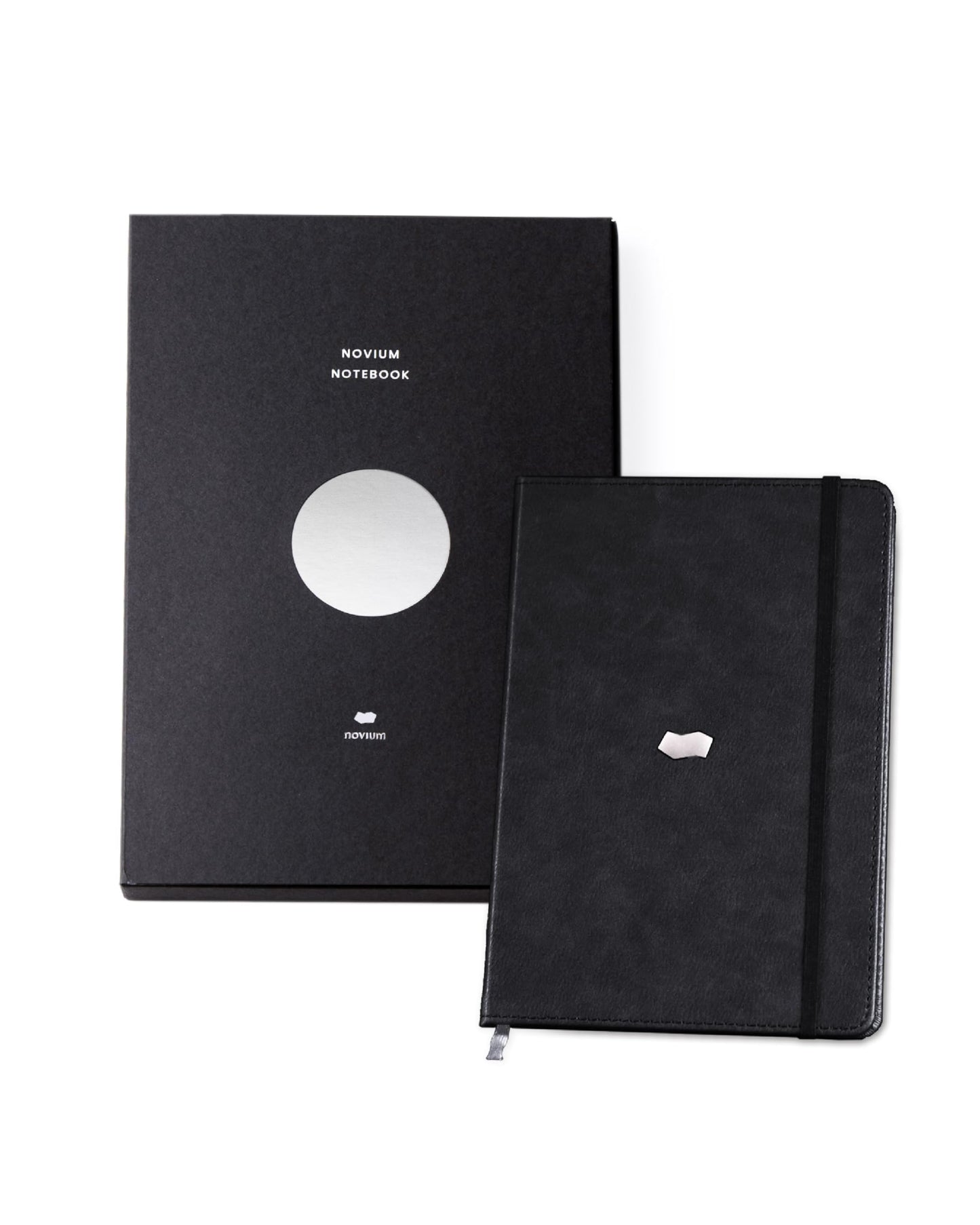 Novium Leatherette A5 Hardcover Notebook - Sleek Inspirational Journal with Acid-free Grid Sheets, Professional and Productivity Enhancing to Achieve Goals