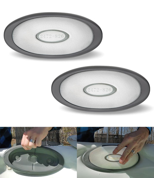 4PCS 2472-826 Oval Pillow Insert (2455-104) + Back Mount (2455-105) Replacement for Jacuzzi J-300 Series 2007+ Pillow Headrest