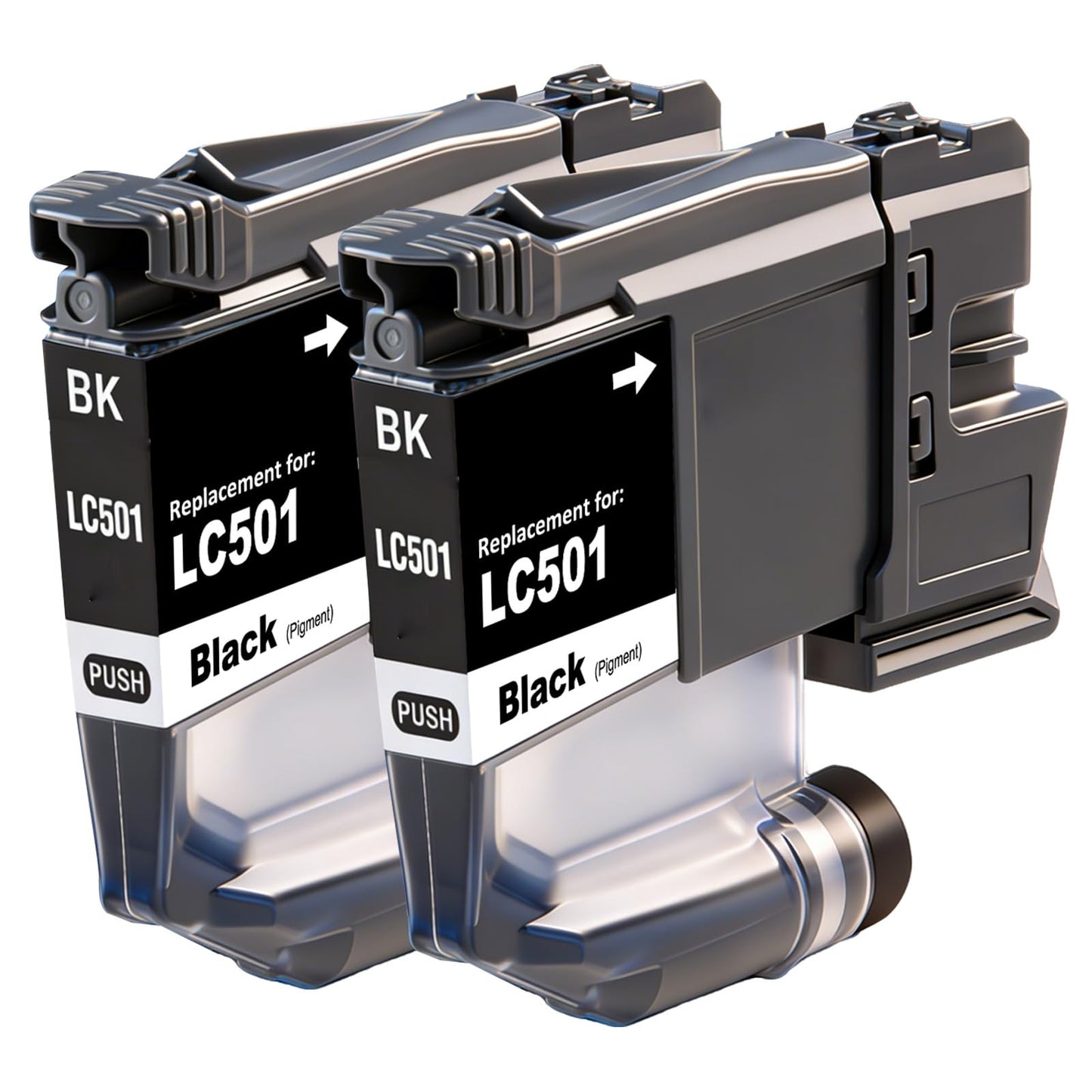 GREENPRINT LC501 LC501BK Compatible Ink Cartridges Standard Capacity 250 Pages 2 Blacks for MFC-J1260W MFC-J1360DW MFC-J1410DW Printers