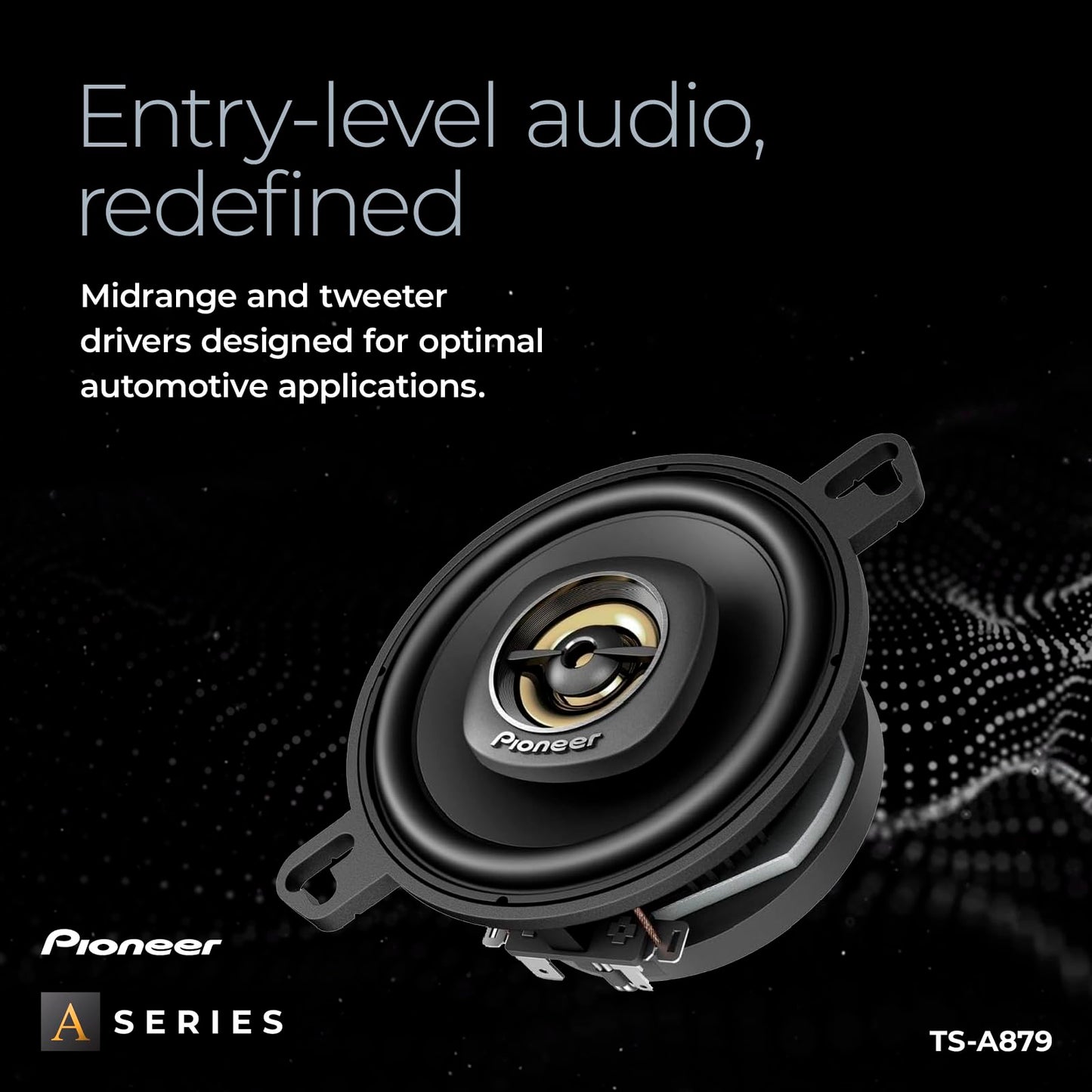 PIONEER TS-A879 A Series 3-1/2” 2-Way, 450 W Max Power, 25mm Tweeter – Coaxial Speaker (Pair)