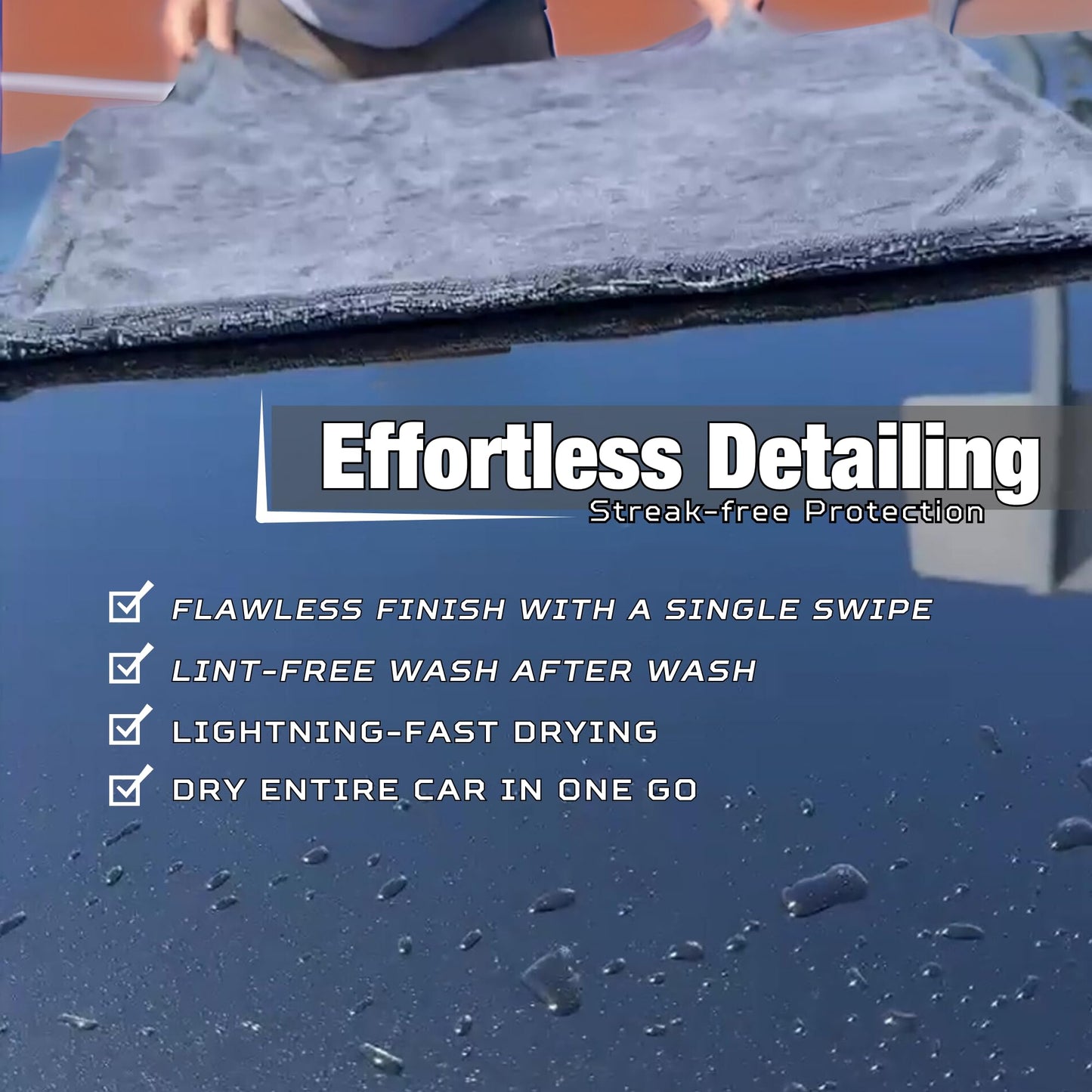 WEST BROS Microfiber Car Drying Towel 1300 GSM Double Twist Pile – Premium Extra Large Auto Wash Towel for Cars Trucks SUV - Super Absorbent Detailing Cleaning Cloth XL 40x24 1-Pack