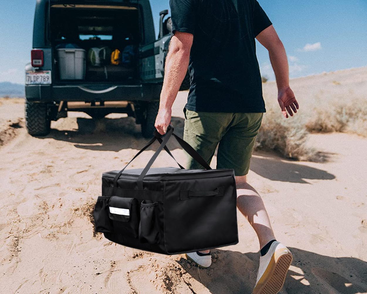 MyLifeUNIT 80 Cans Insulated Cooler Bag for Food & Pizza Delivery Bag Suitable for Car, Bike, Camping, Picnic, Beach