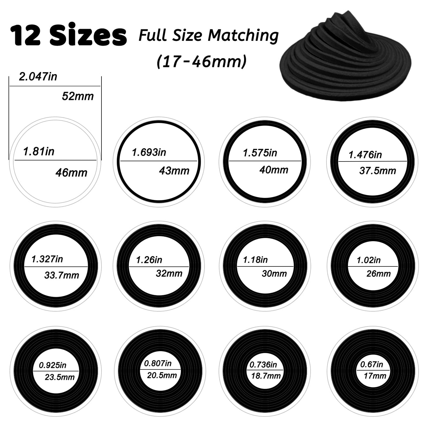WAEKIYTL 46mm Coin Capsules with 11 Sizes Foam Gasket and Plastic Storage Organizer Box, Coin Storage Case with Lock Coin Collection Supplies for Dime,Cent,Nickel,Quarter,Silver Dollar,Half Dollar