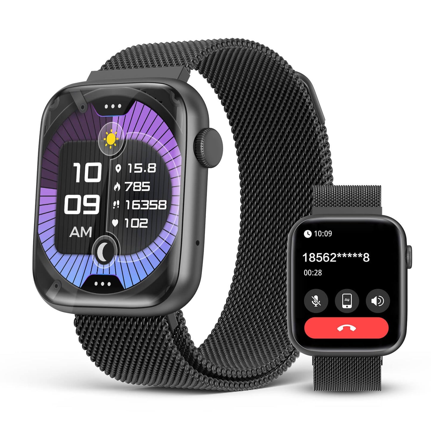 AI Smart Watch for Men, DA GPT AI Waterproof Smartwatch, 1.9" AMOLED Always-On Display, 24/7 Heart Rate, Blood Oxygen, Stress Sleep Monitor, 123 Sports Fitness Tracker, Compatible Android and iOS