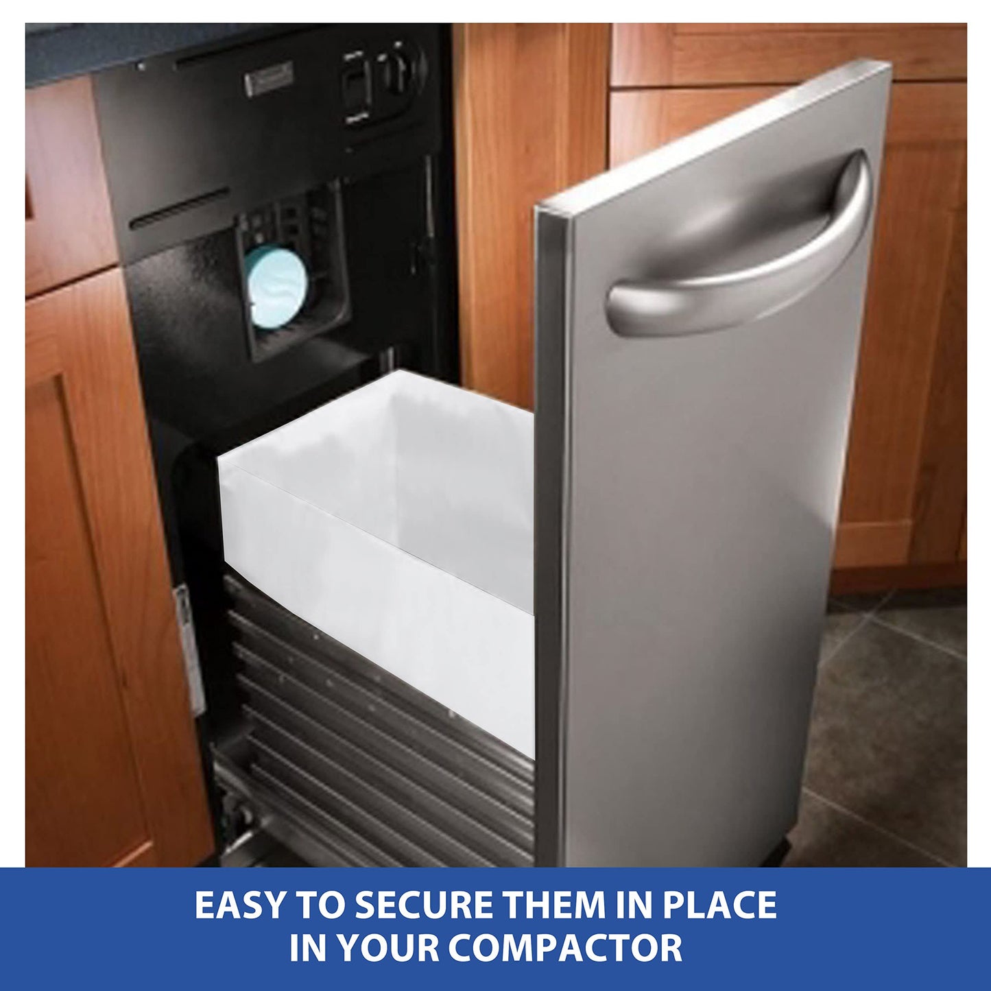 60 Pack W10165294RB Trash Compacts - Leak Proof Kitchen Trash Compacts 60ct 38cm - Fits 15" Rectangular Drawer Compressor