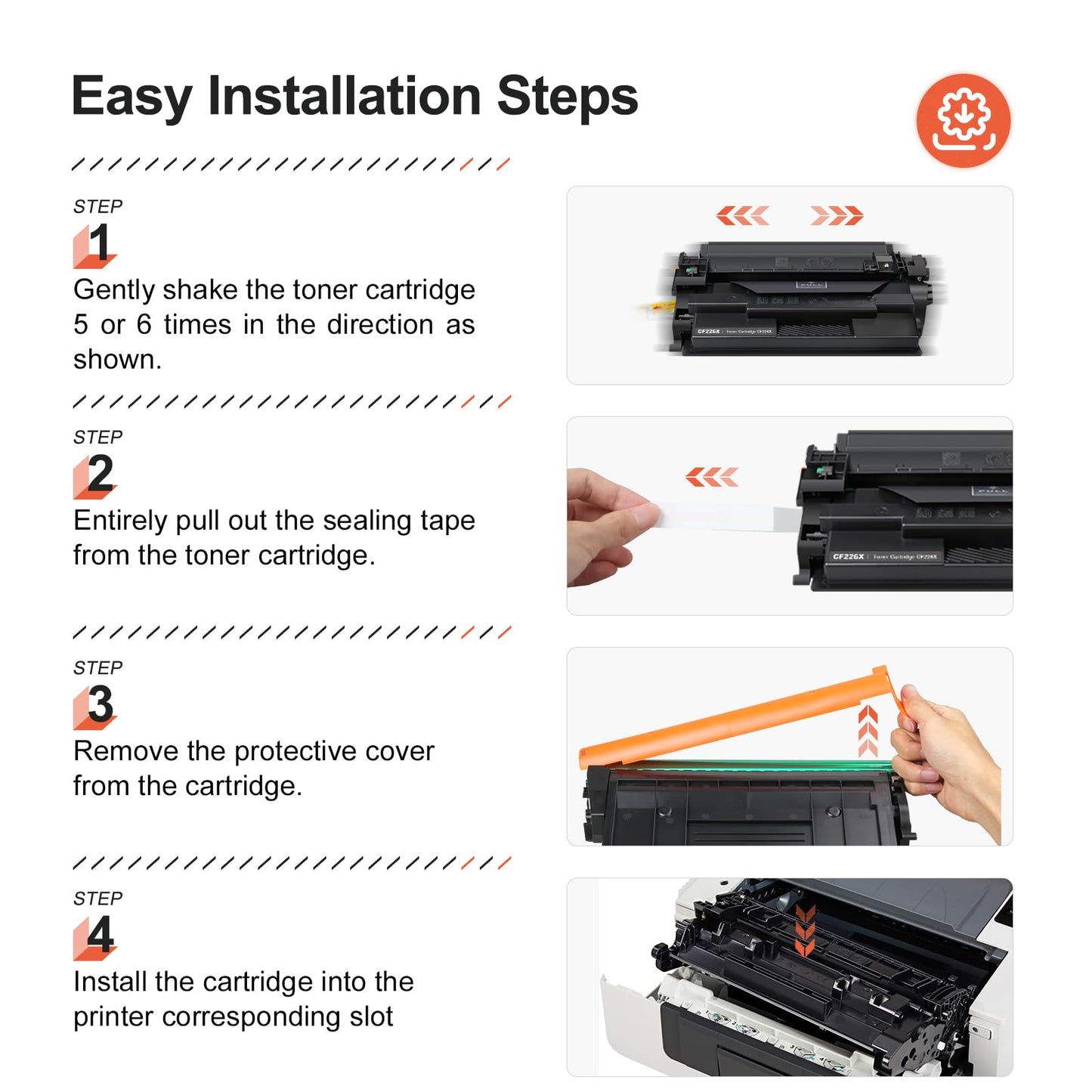 V4INK 1PK Compatible 26X Toner Cartridge Replacement for HP 26X CF226X Toner High Yield Black Ink for HP Pro M402n M402dn M402dne M402dw MFP M426fdw M426fdn M426dw M402 M426 Printer