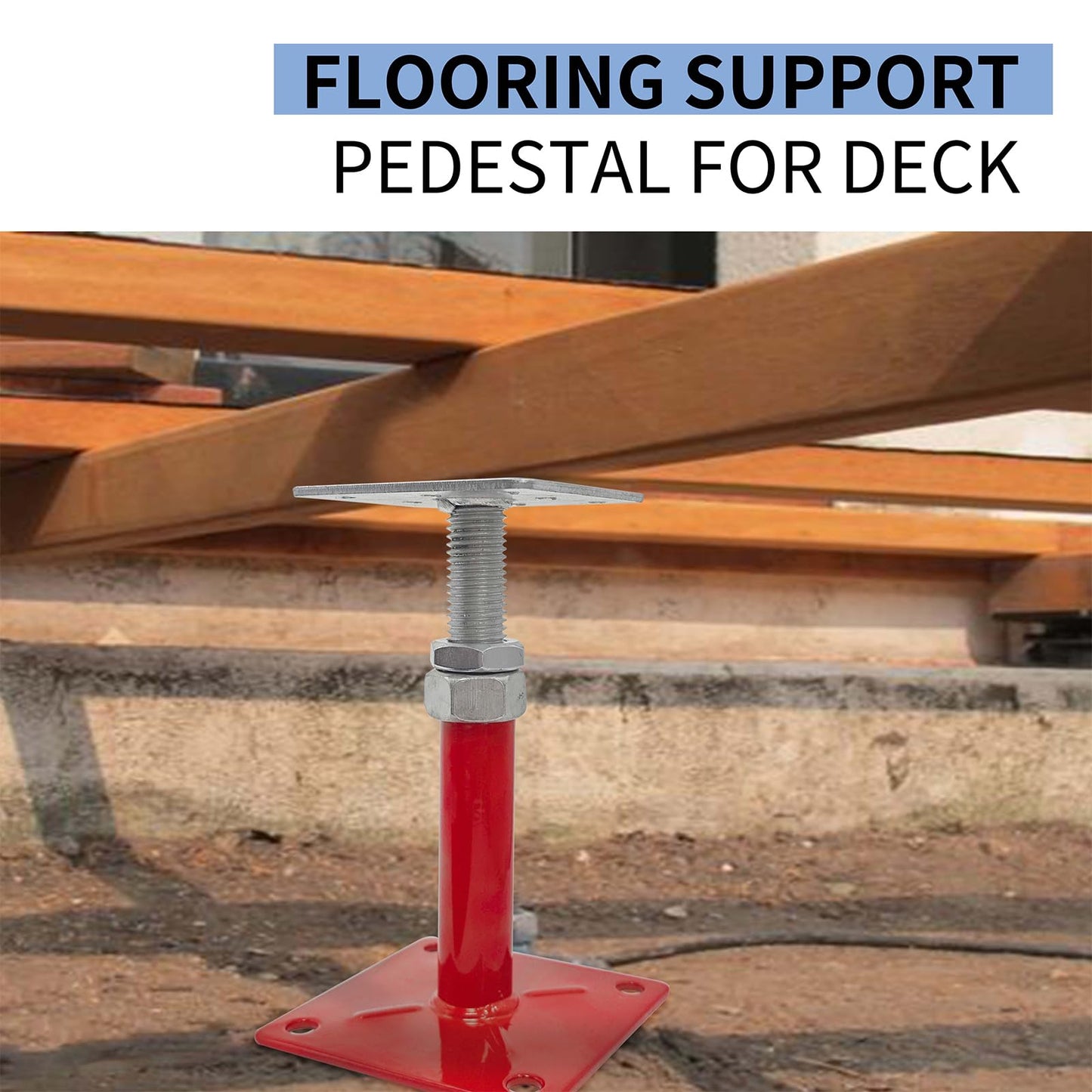 4-Pack Adjustable Floor Jacks – Heavy-Duty House Jack Posts for Leveling and Support, 5” to 8” Screw Jack Lift for Floors and Joists