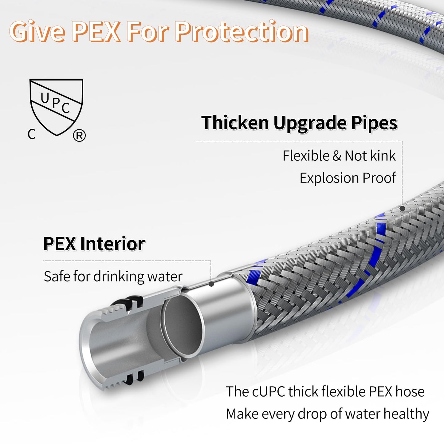 BESy Black Waterfall Spout Bathroom Faucet, Single Handle Bathroom Sink Faucet with Pop-up Drain, Rv Vanity Faucet with Deck Plate & Supply Hoses, Matte Black, 1 or 3 Hole